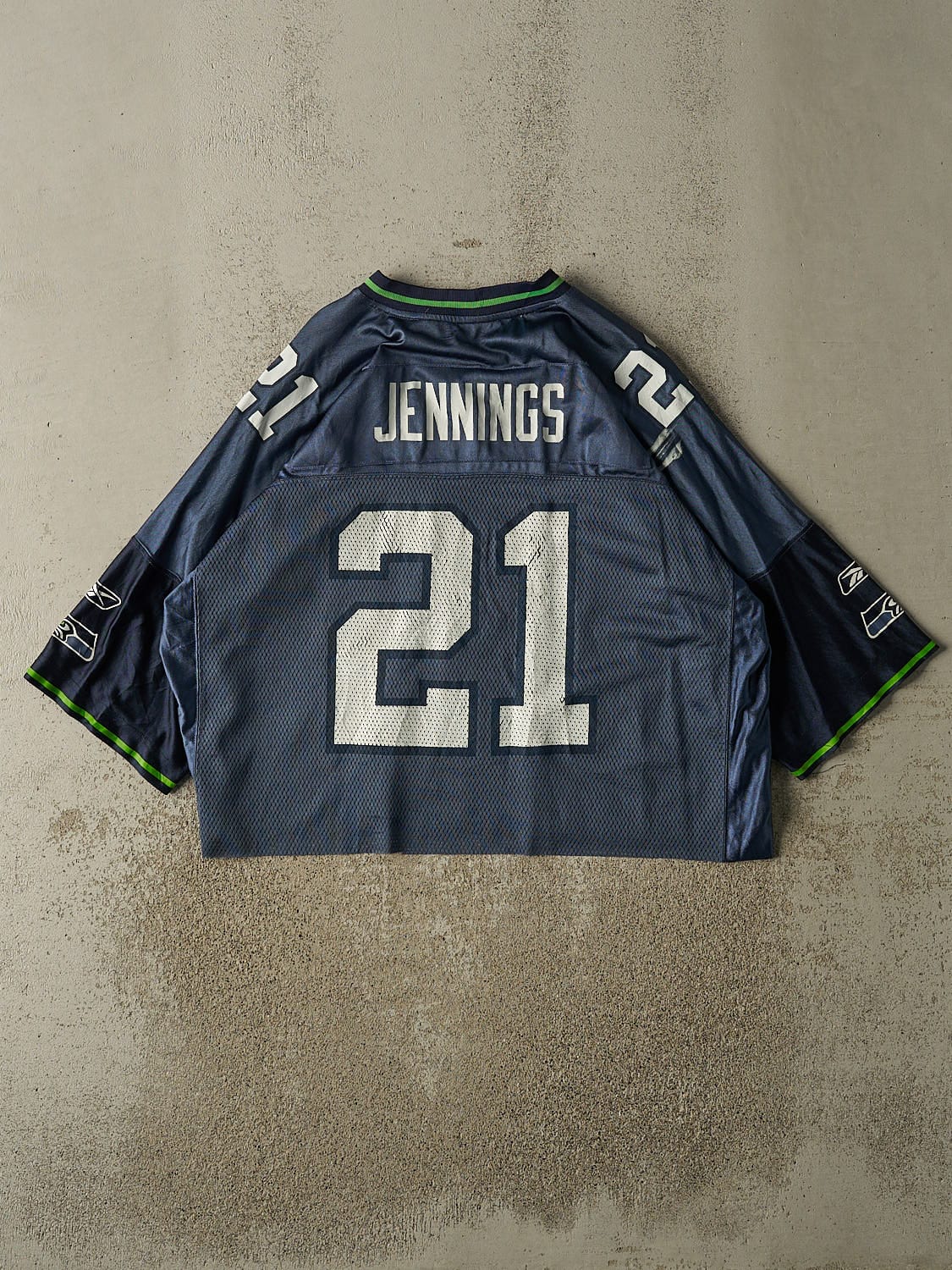 Vintage Y2K Navy Blue Seattle Seahawks #21 Jennings Jersey (XL)