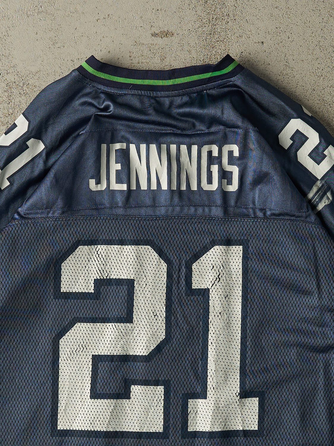Vintage Y2K Navy Blue Seattle Seahawks #21 Jennings Jersey (XL)