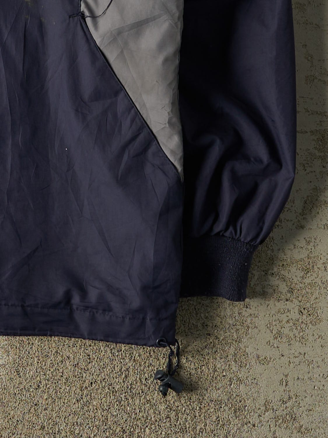 Vintage Y2K Navy Blue Buffalo Bills Embroidered Windbreaker Jacket (XL)
