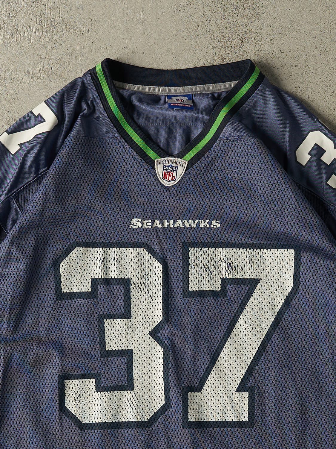 Vintage Y2K Blue Seattle Seahawks #37 Alexander Jersey (M/L)