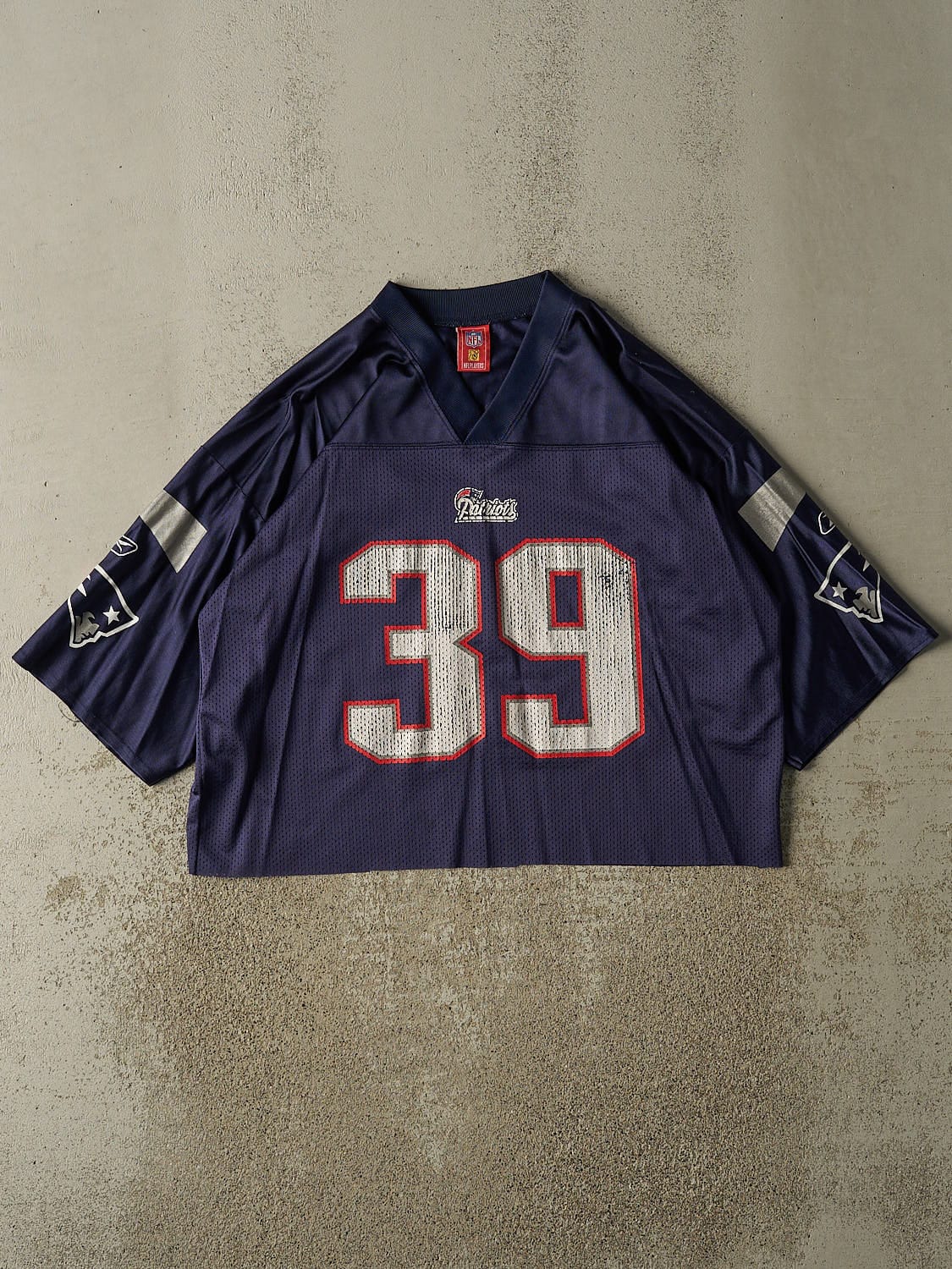 Vintage Y2K Navy Blue New England Patriots #39 Maroney Jersey (L)