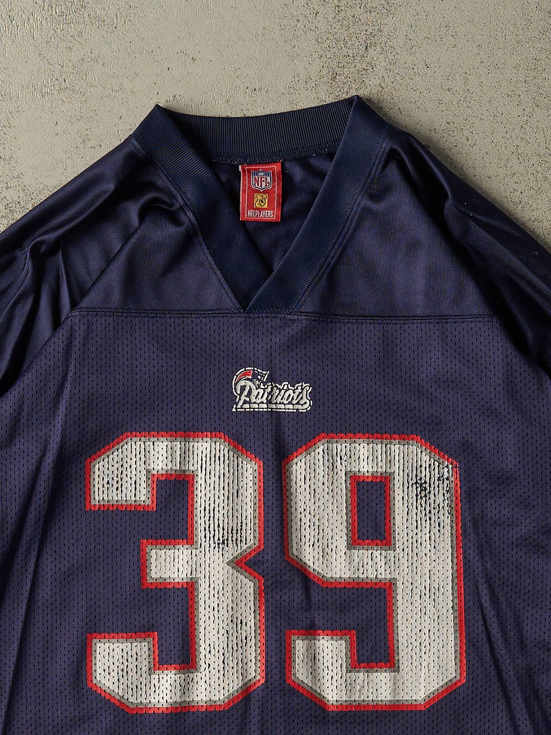 Vintage Y2K Navy Blue New England Patriots #39 Maroney Jersey (L)
