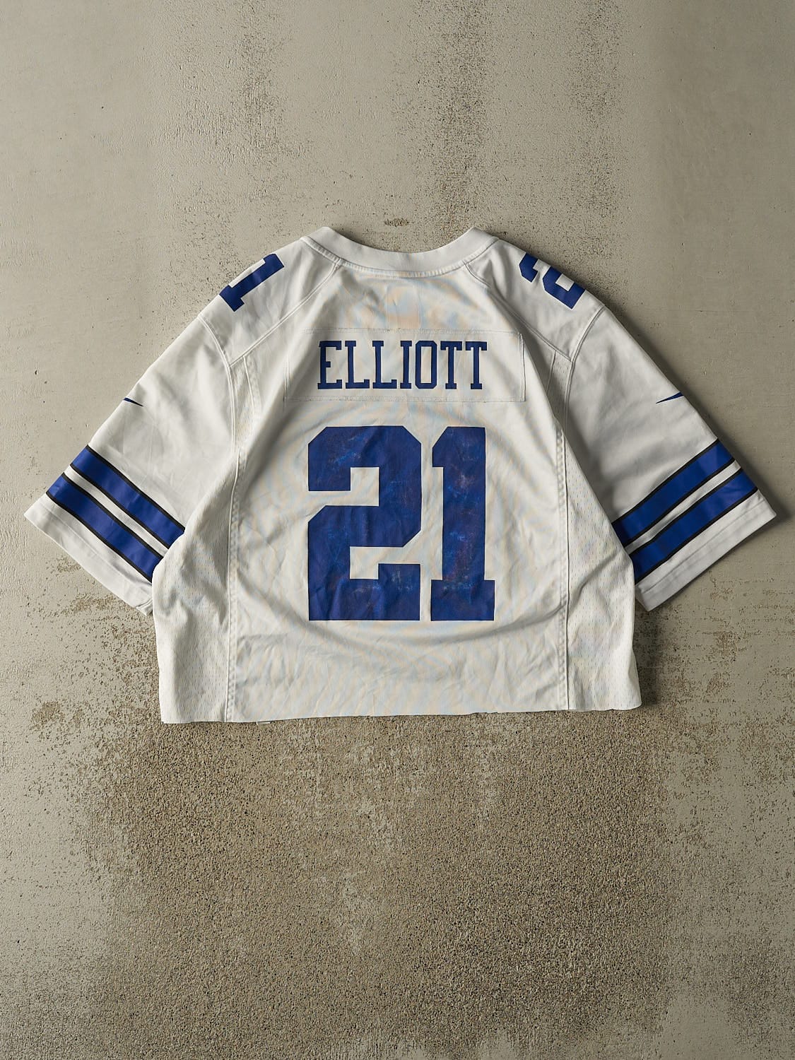 Vintage Y2K White Dallas Cowboys #21 Elliott Jersey (M/L)