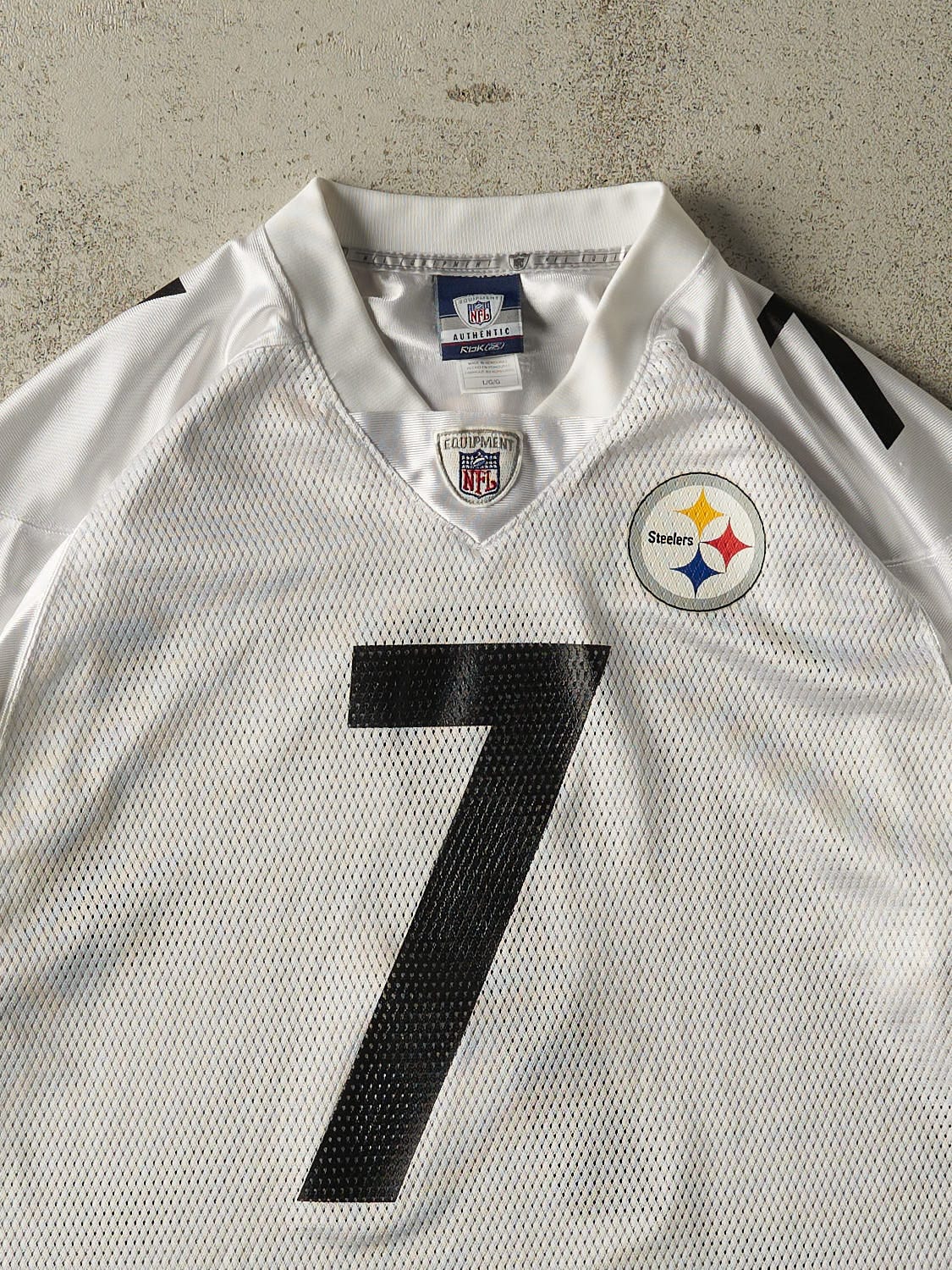 Vintage Y2K White Pittsburgh Steelers #7 Ben Roethlisberger Jersey (M)