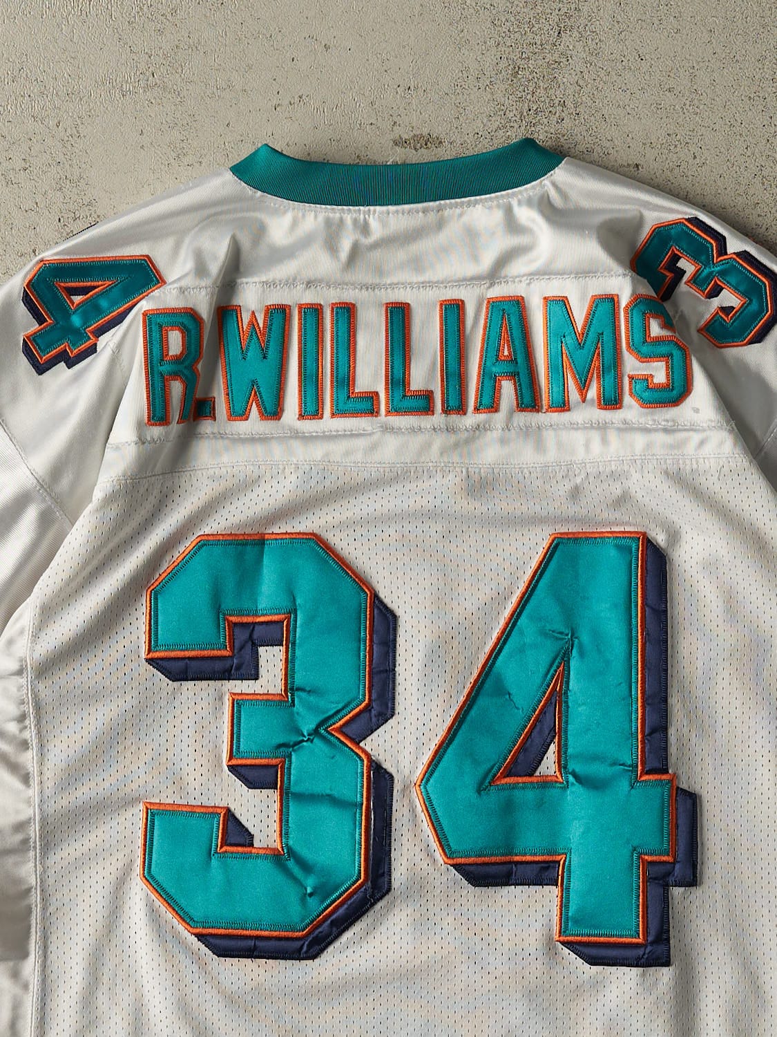 Vintage Y2K White Miami Dolphins #34 Ricky Williams Jersey (XL)