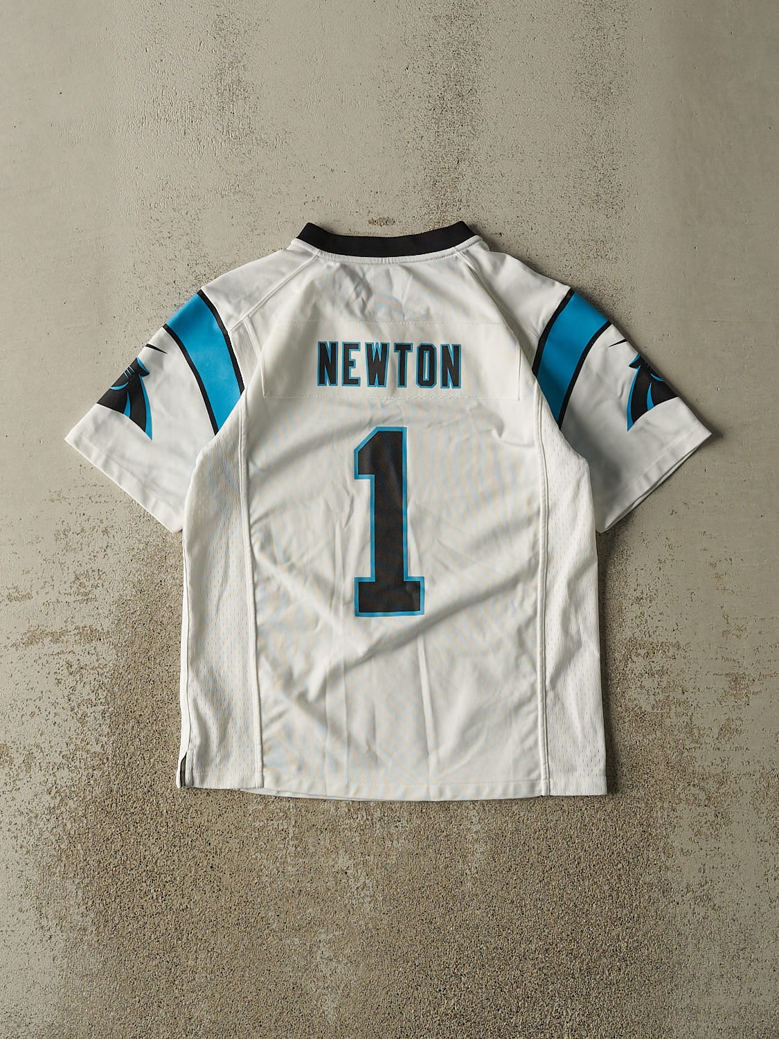 Vintage Y2K White Carolina Panthers #1 Cam Newton Jersey (S)