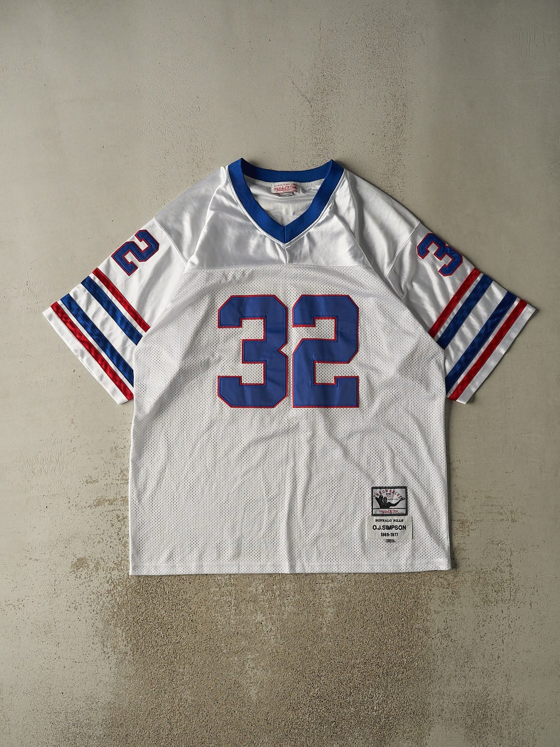 Vintage Y2K White Buffalo Bills #32 OJ Simpson Throwback Jersey (XXXXL)