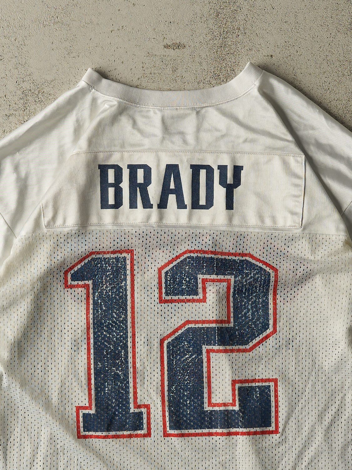 Vintage Y2K White New England Patriots Super Bowl XXVI Champions Jersey (XL)