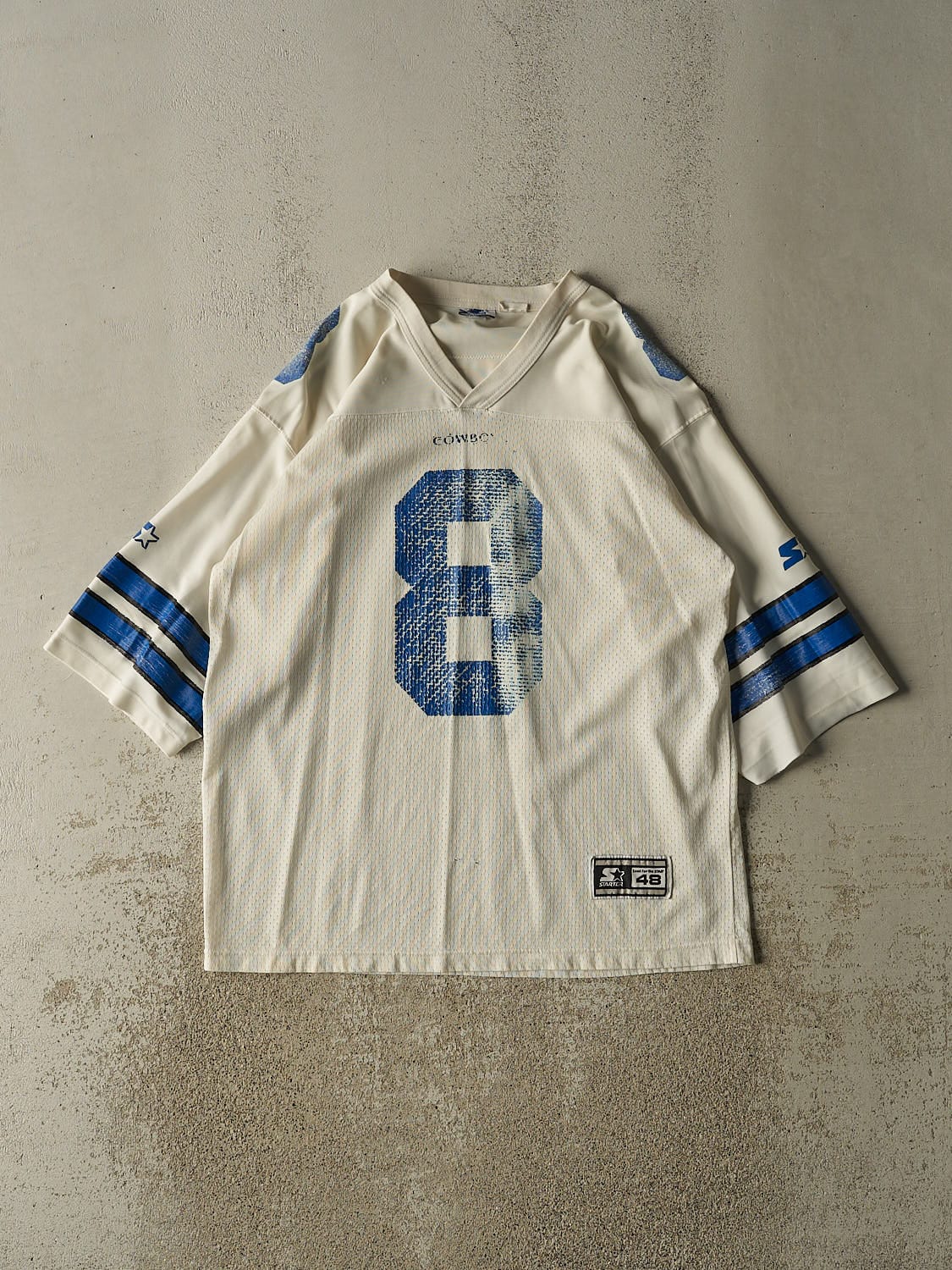 Vintage 90s White Dallas Cowboys #8 Troy Aikman Jersey (XL)