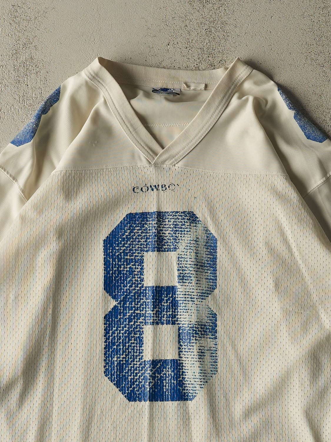 Vintage 90s White Dallas Cowboys #8 Troy Aikman Jersey (XL)