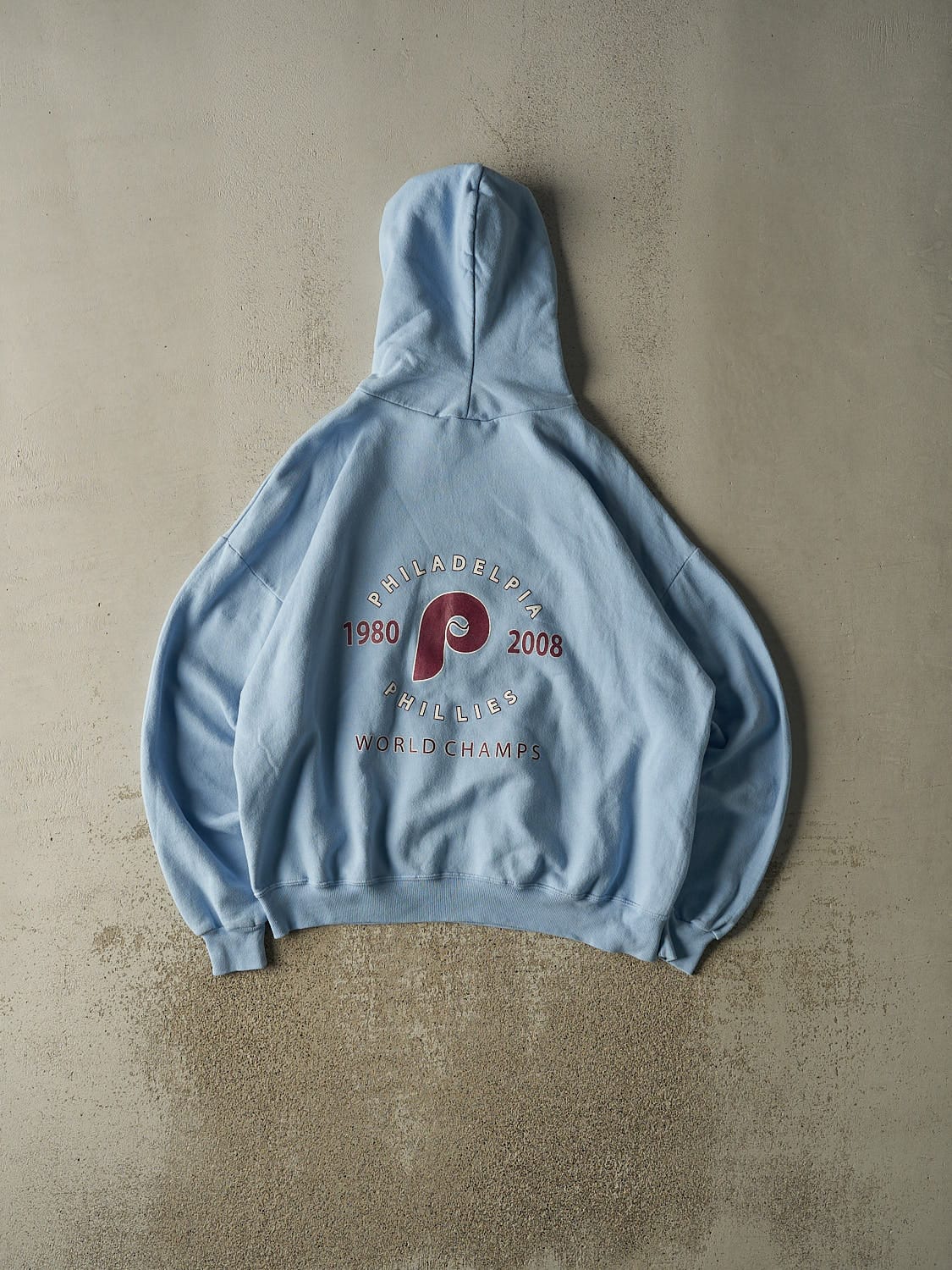 Vintage 08' Baby Blue Philadelphia Phillies World Champs Hoodie (XL)
