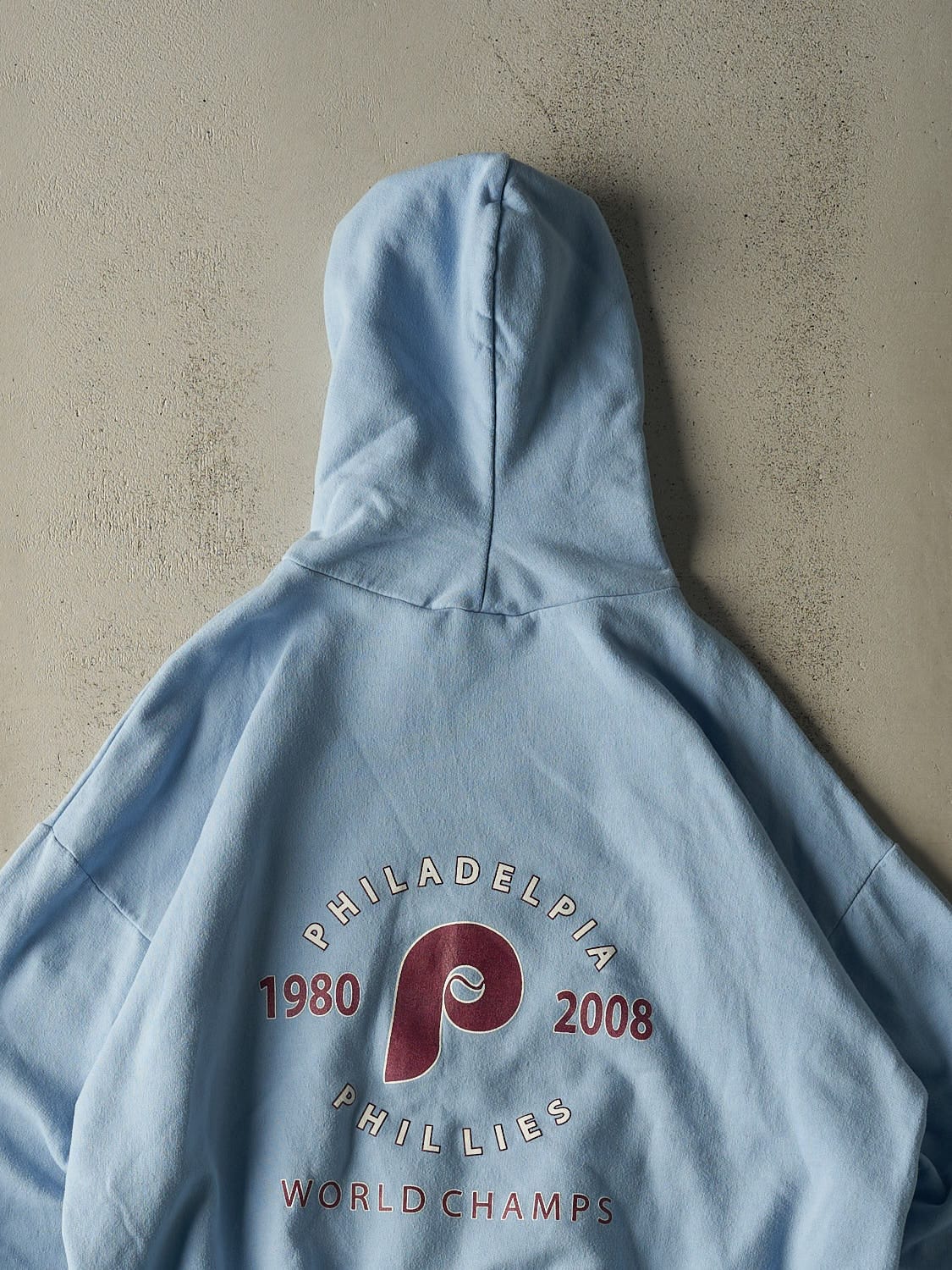 Vintage 08' Baby Blue Philadelphia Phillies World Champs Hoodie (XL)