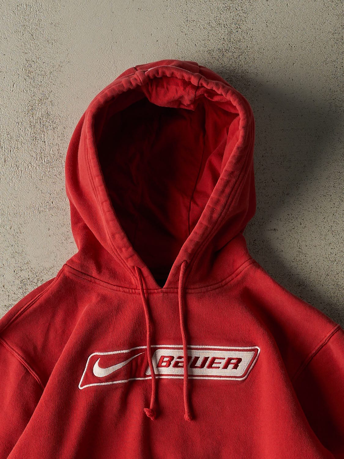 Vintage Y2K Red Nike Embroidered Bauer Hoodie (S)