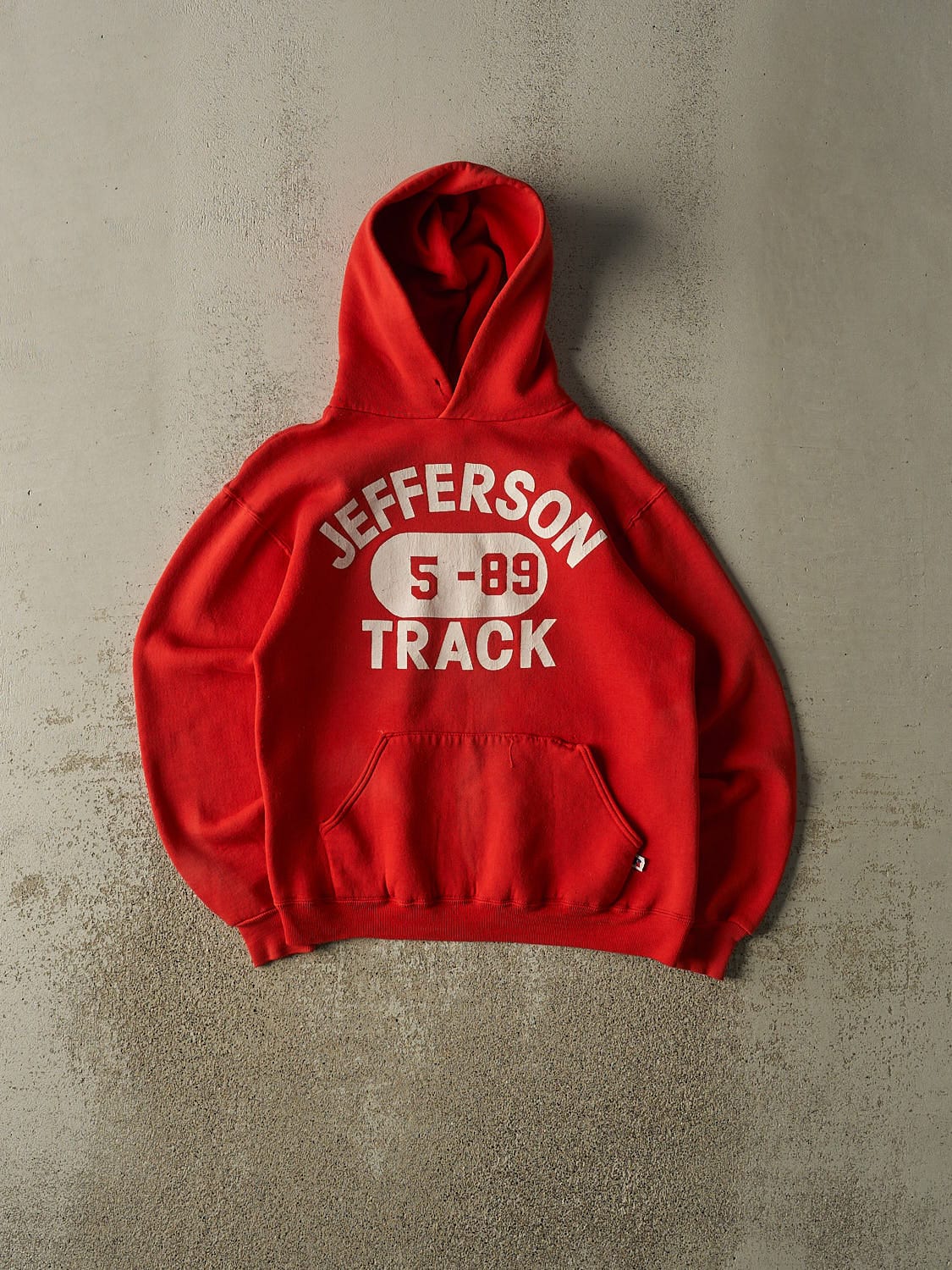 Vintage 80s Red Russell Athletic Jefferson Track Hoodie (S