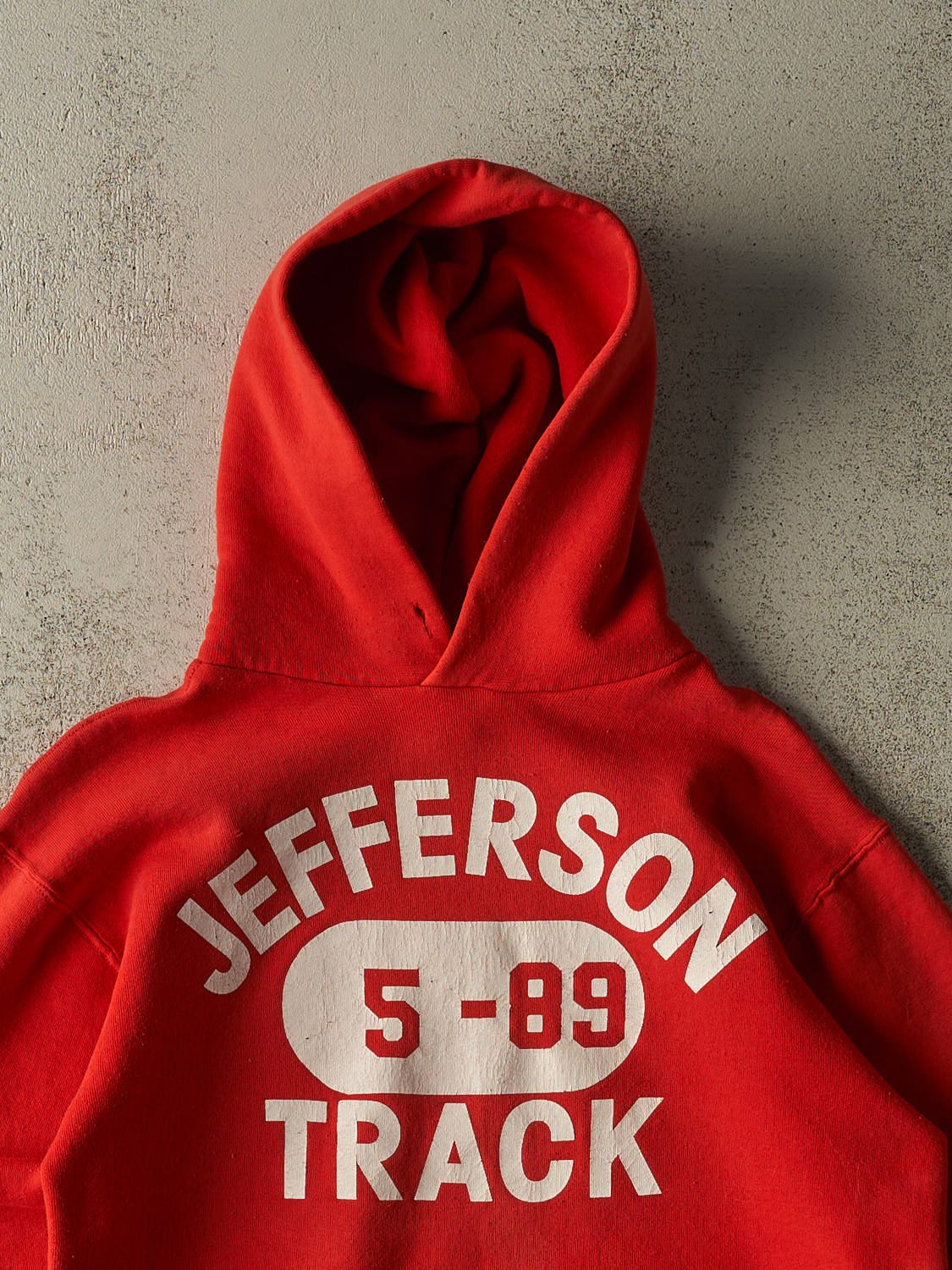 Vintage 80s Red Russell Athletic Jefferson Track Hoodie (S)