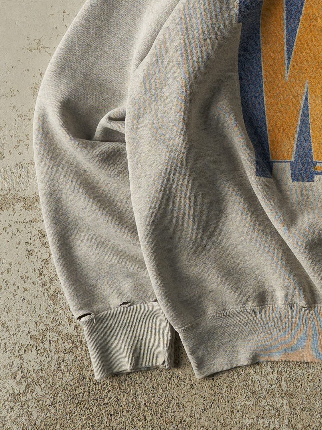 Vintage 80s Grey West Virginia University Mountaineers Boxy Crewneck (S/M)