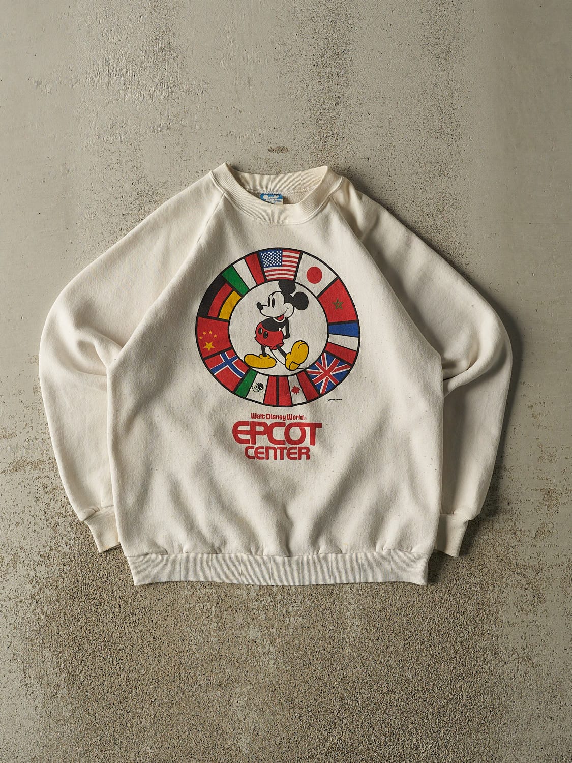 Vintage 82' White Walt Disney Epcot Center Crewneck (S/M)