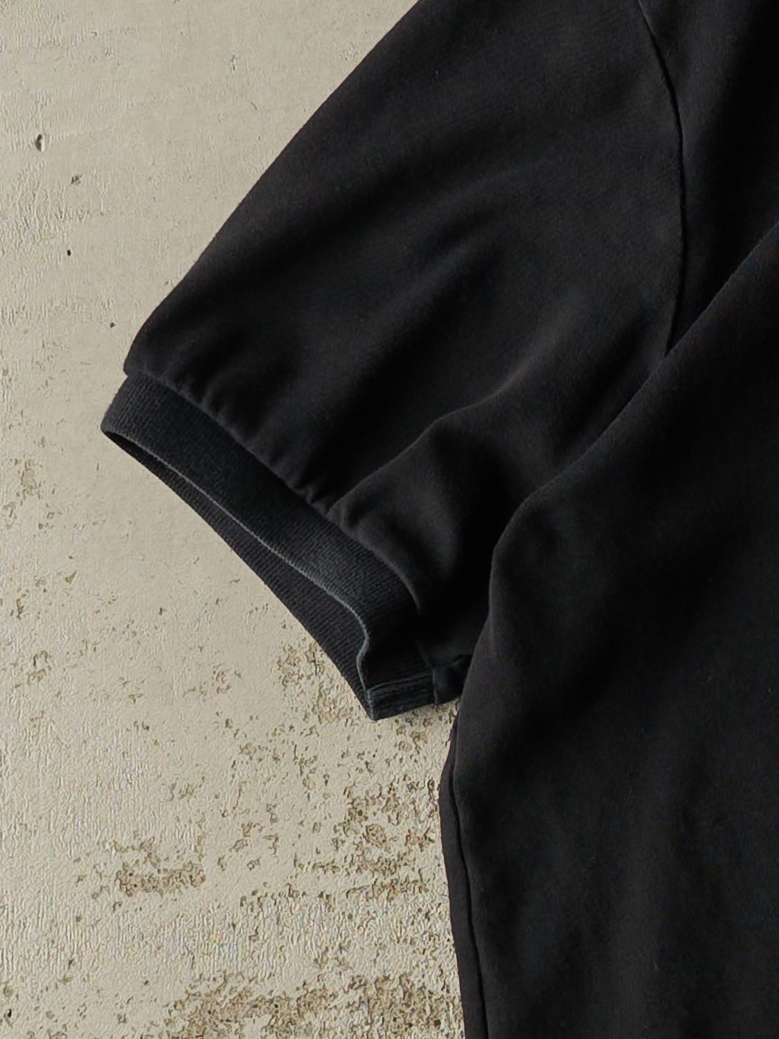 Vintage 90s Black Polo Embroidered Quarter Button Tee (XL/XXL)