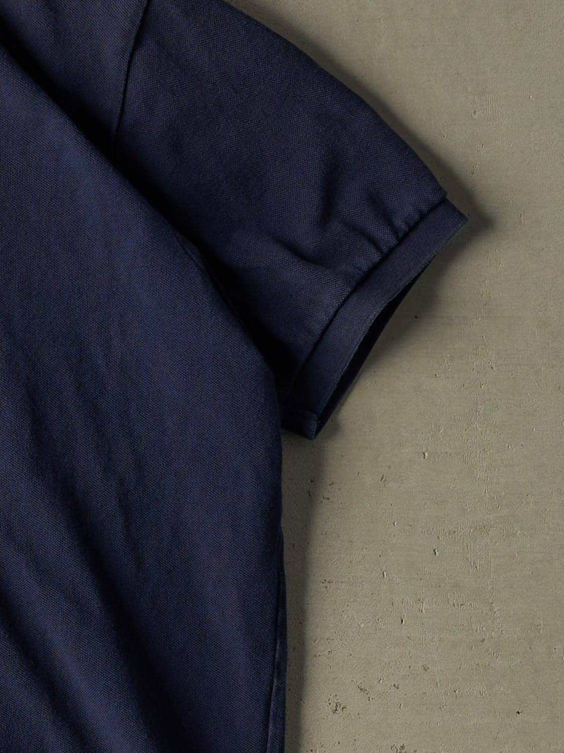 Vintage Y2K Navy Blue Polo Embroidered Quarter Button Tee (XL/XXL)