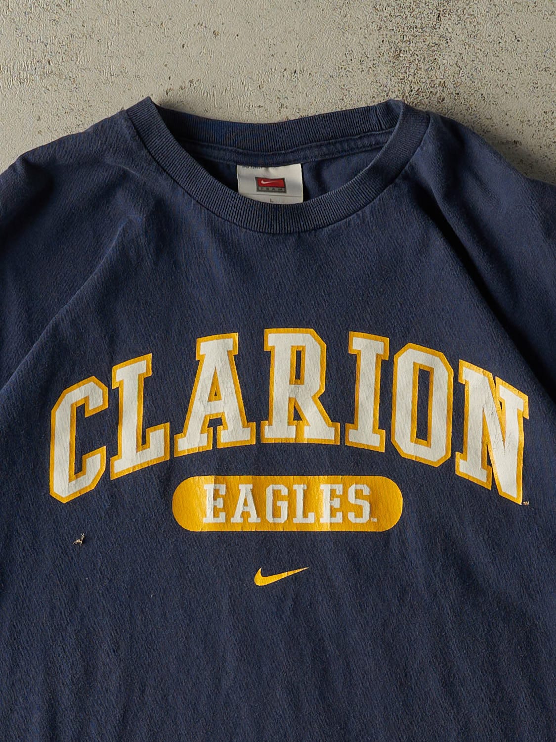 Vintage Y2K Navy Blue Nike Clarion Eagles Tee (L)