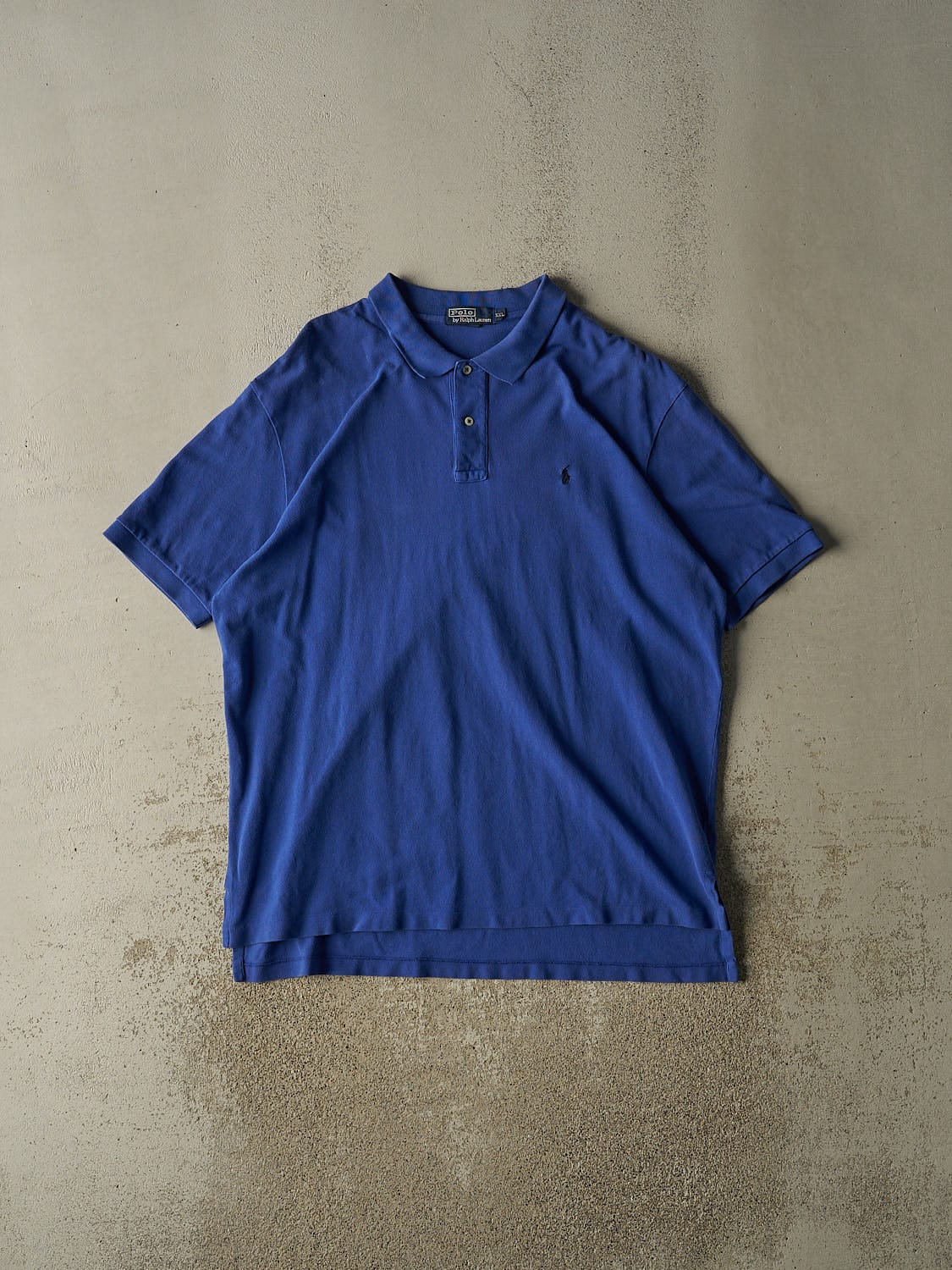 Vintage 90s Royal Blue Polo Embroidered Quarter Button Tee (XXL/XXXL)