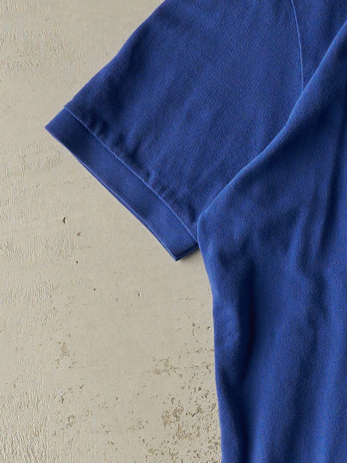 Vintage 90s Royal Blue Polo Embroidered Quarter Button Tee (XXL/XXXL)