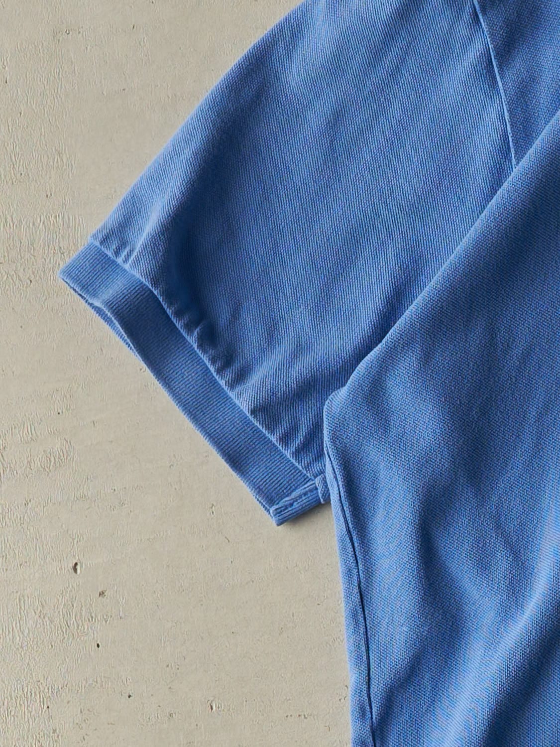 Vintage 90s Blue Polo Embroidered Quarter Button Tee (XXL/XXXL)