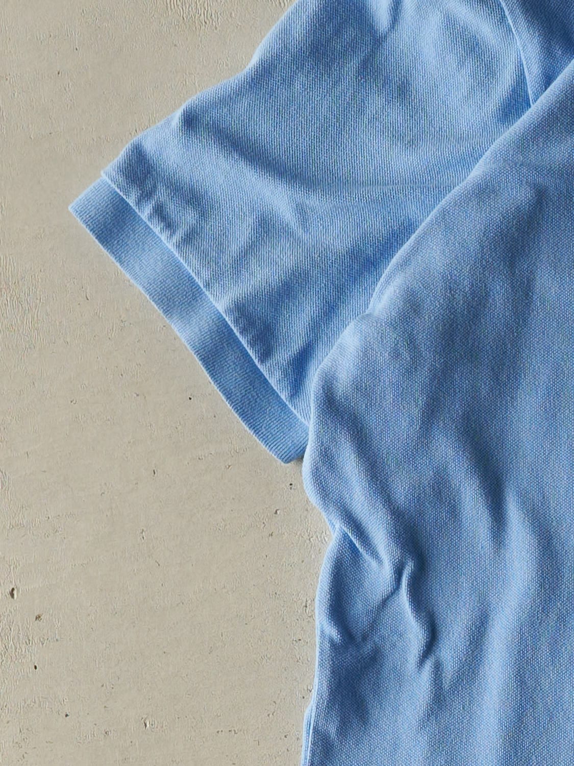 Vintage 90s Baby Blue Polo Embroidered Quarter Button Tee (XXL/XXXL)