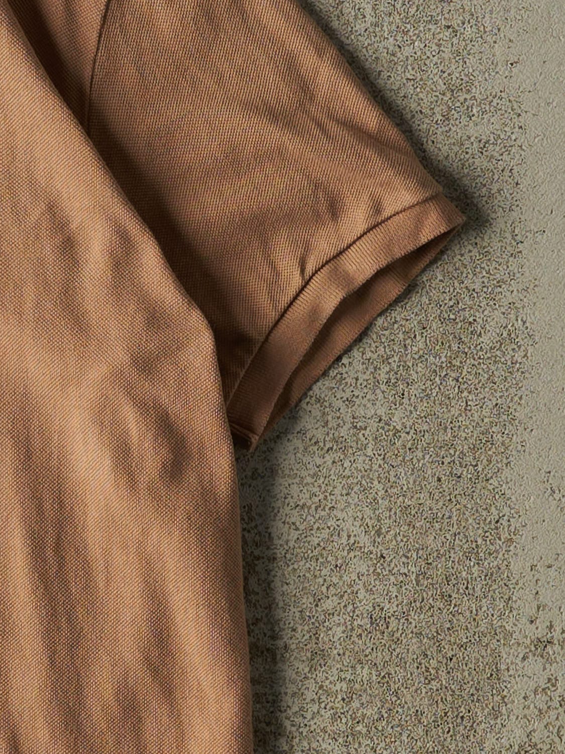 Vintage 90s Beige Polo Embroidered Quarter Button Tee (S/M)