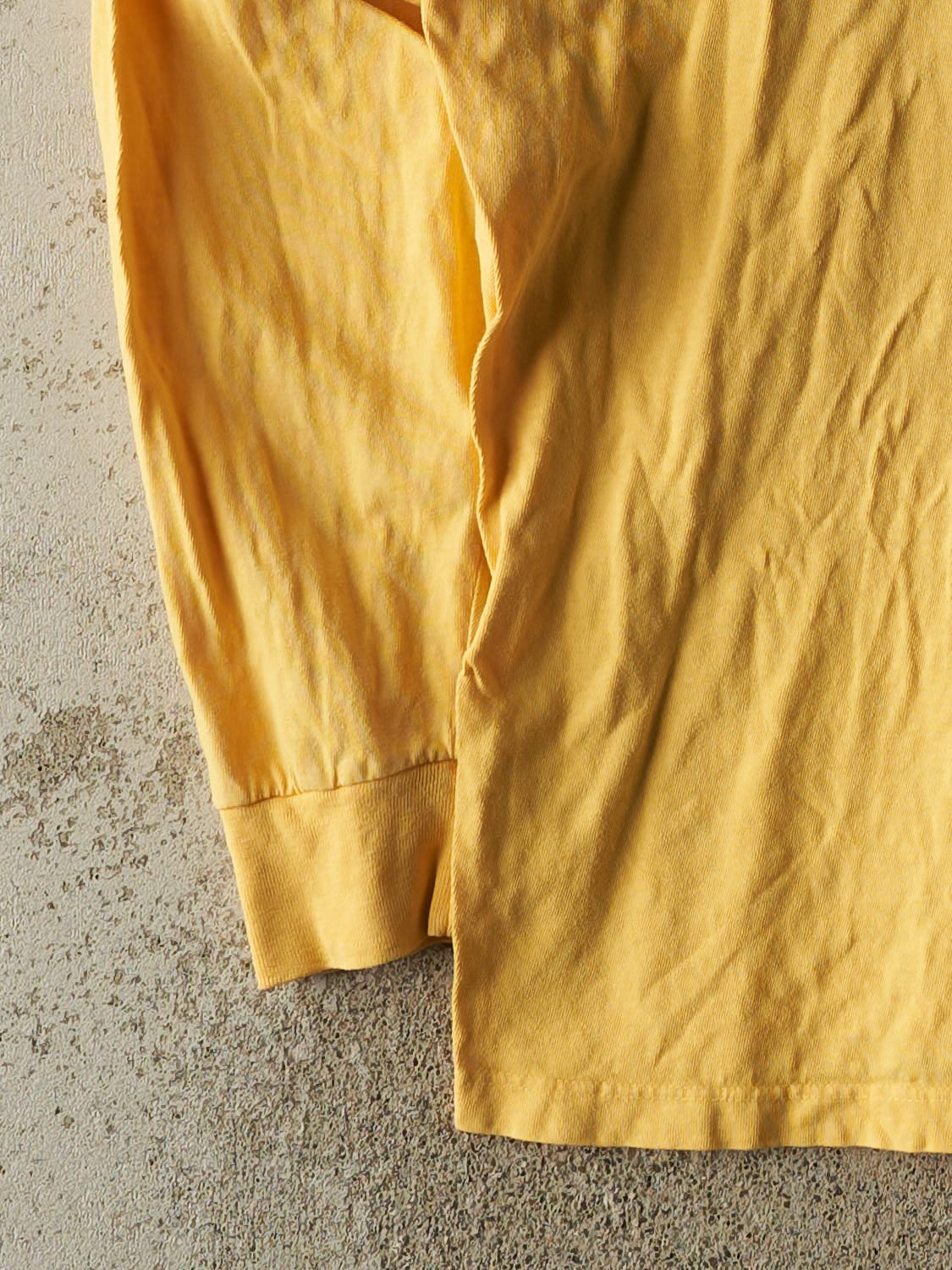 Vintage 90s Yellow Polo Embroidered Long Sleeve (XL/XXL)