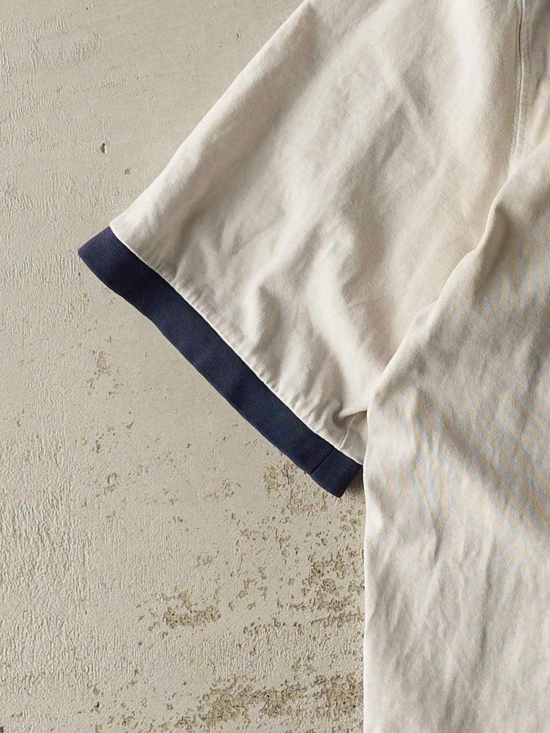 Vintage 90s White Umbro Embroidered Ringer Tee (XL)