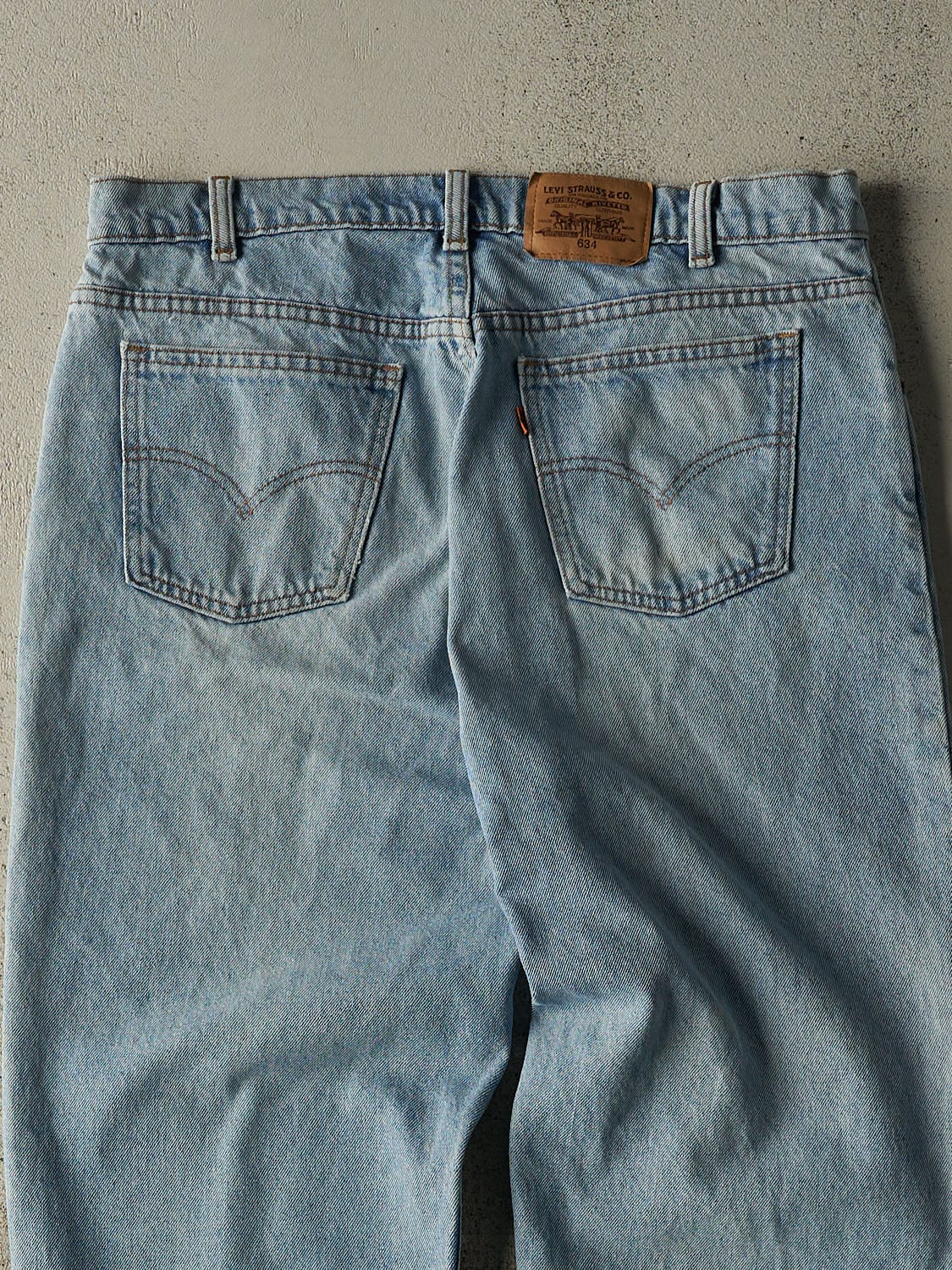 Vintage 80s Light Wash Levi's 634 Orange Tab Jeans (34x31)