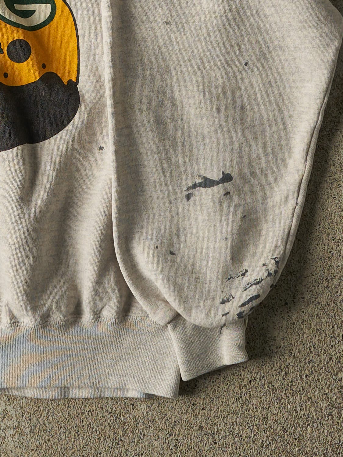 Vintage 96' Heather Grey Green Bay Packers Super Bowl Champions Crewneck (S/M)