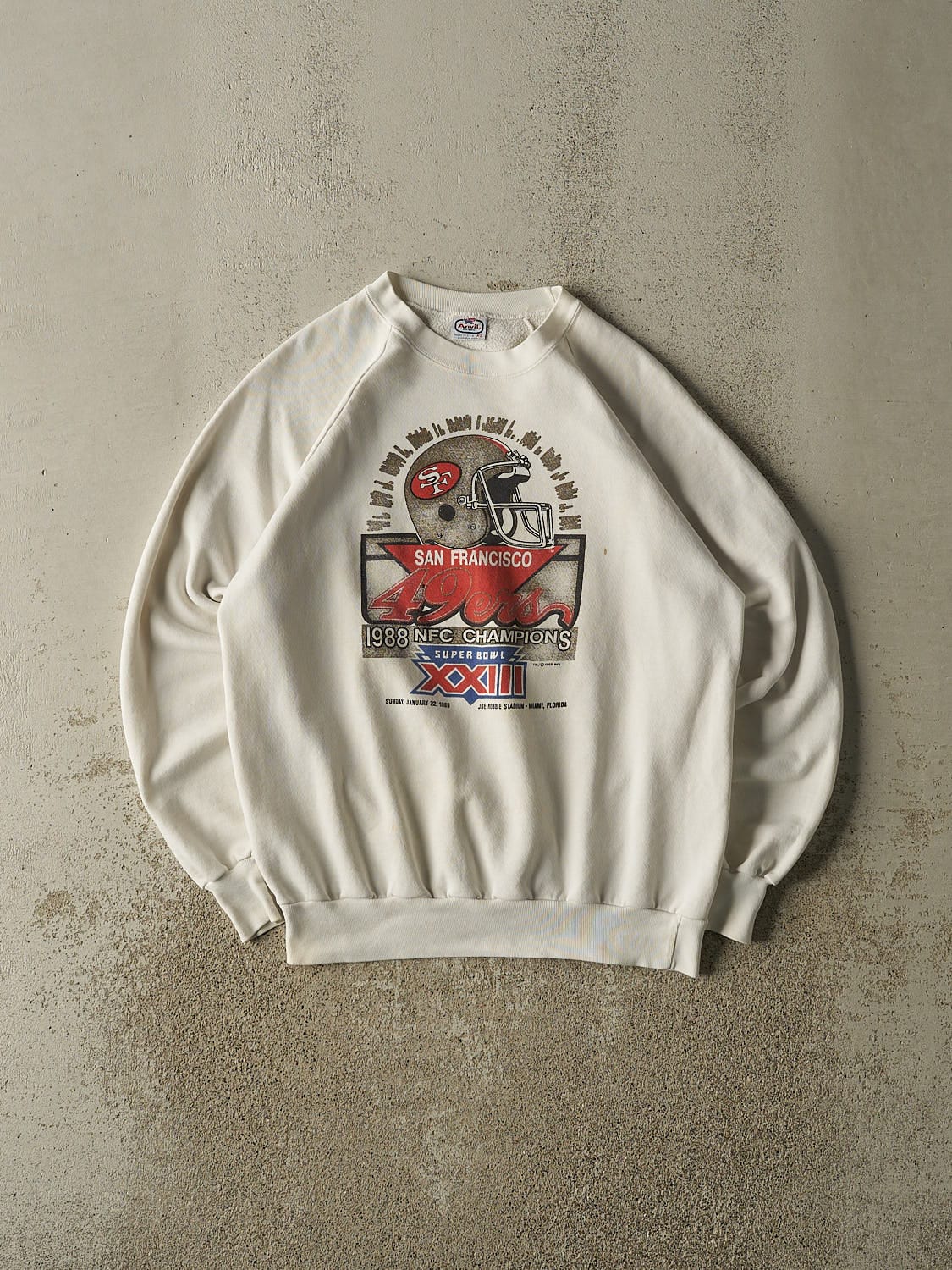 Vintage 88' White San Francisco 49ers NFC Champions Crewneck (M)