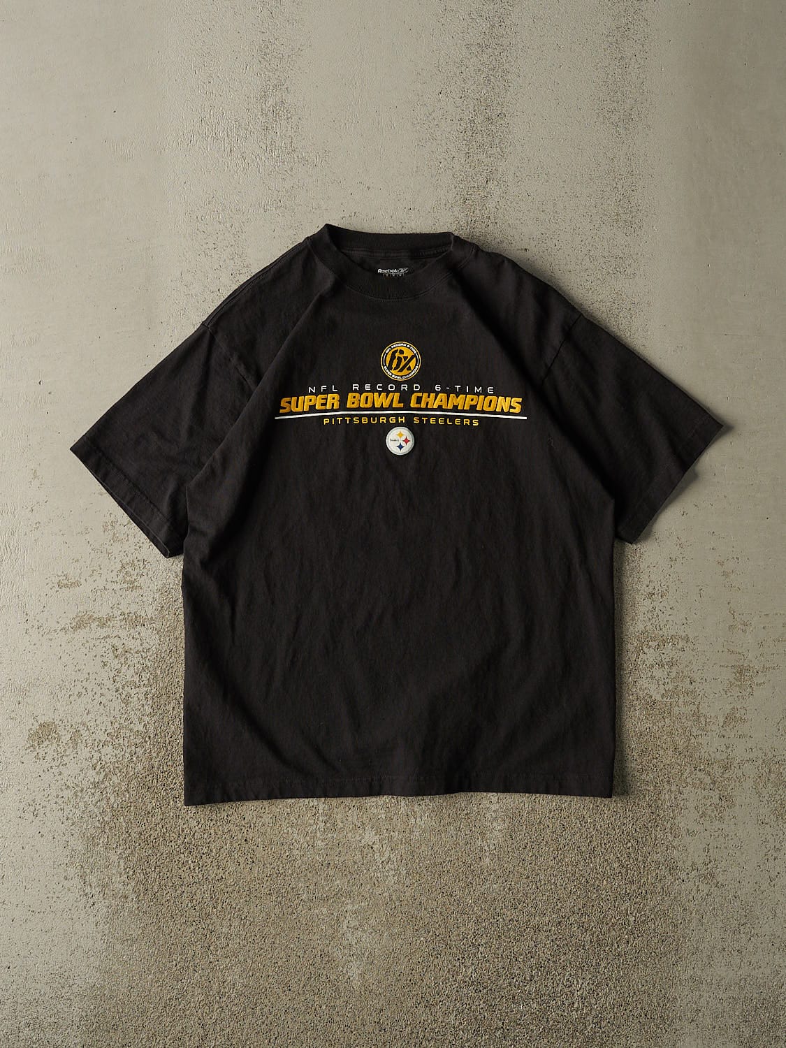 Vintage 09' Black Pittsburgh Steelers 6x Super Bowl Champions Tee (M/L)