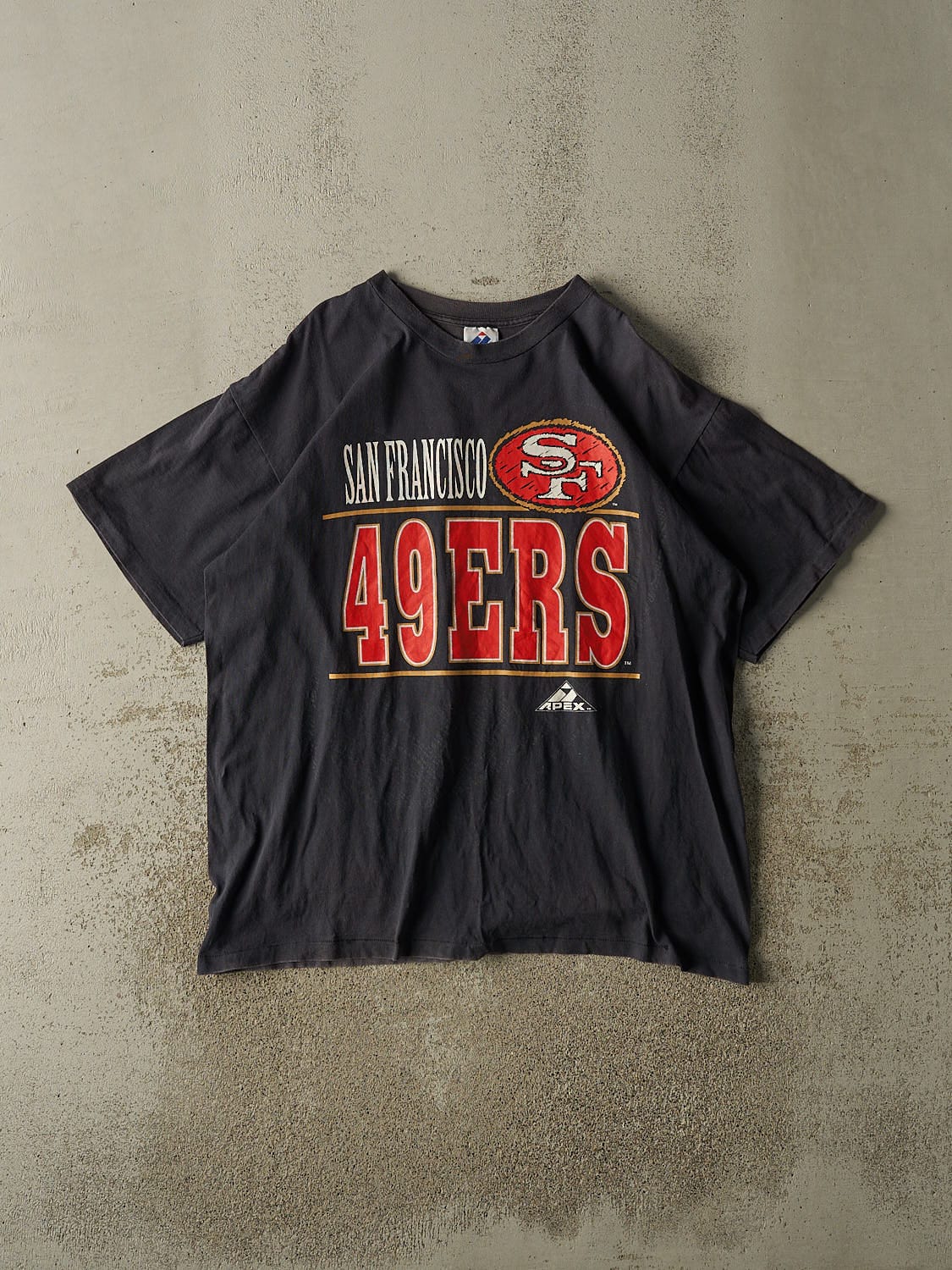 Vintage 90s Black San Francisco 49ers Apex One Tee (XL)