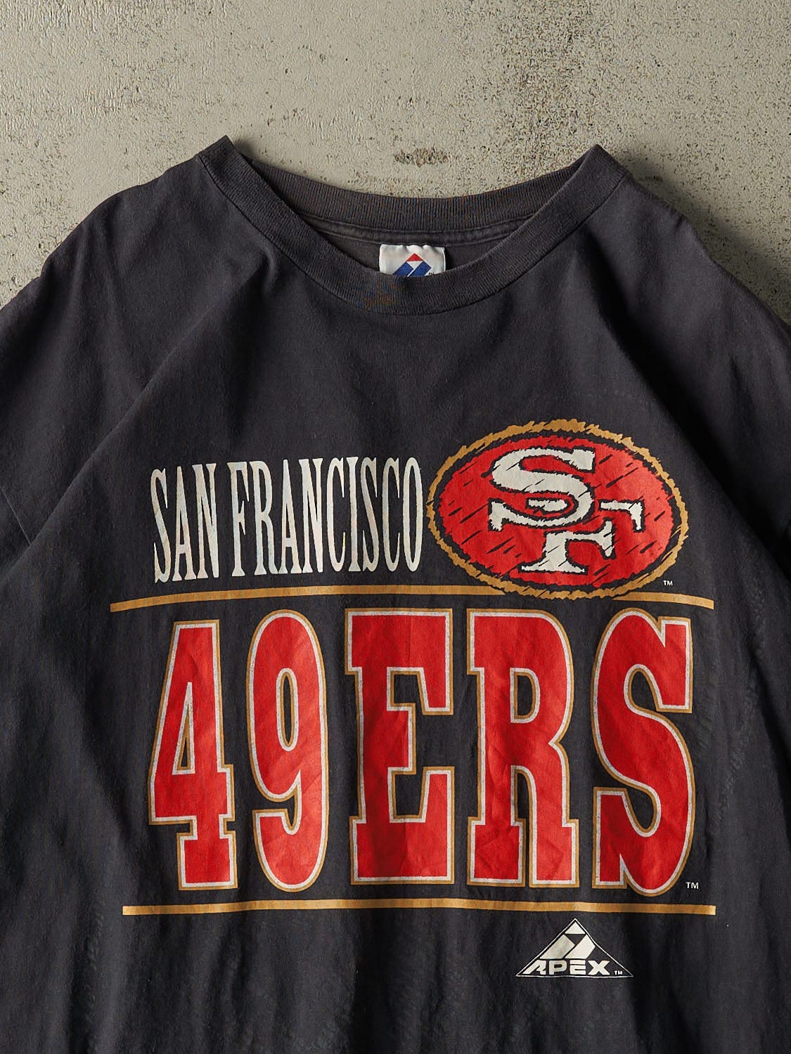 Vintage 90s Black San Francisco 49ers Apex One Tee (XL)