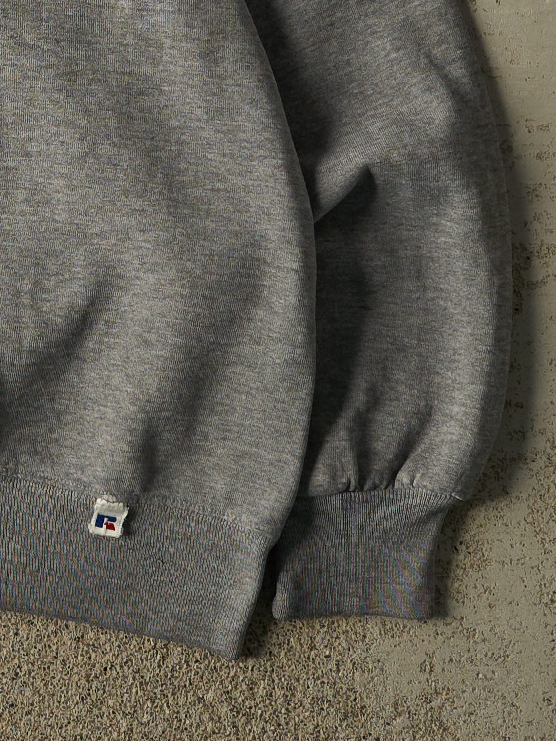 Vintage 90s Grey Russell Athletic Cavell Embroidered Crewneck (L/XL)