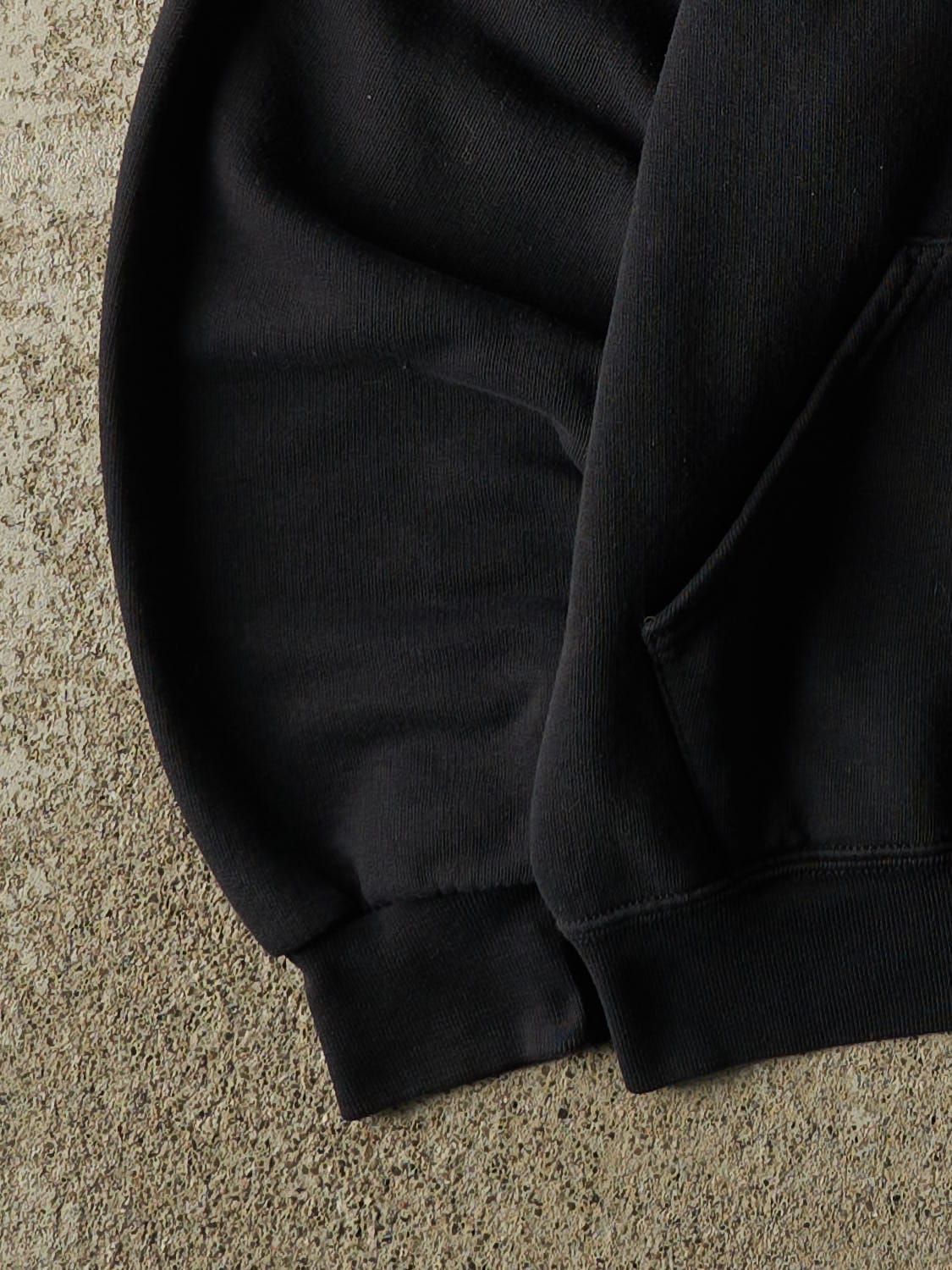 Vintage Y2K Faded Black Russell Athletic Brebeuf Hoodie (S)