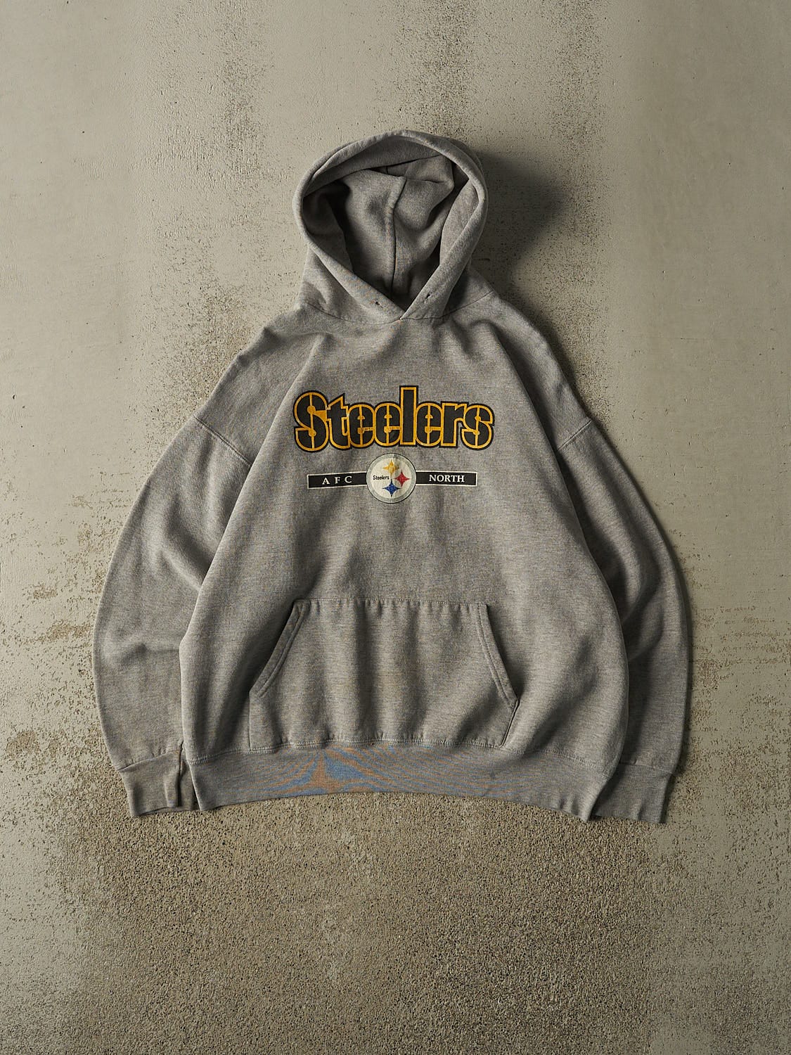 Vintage Y2K Grey Pittsburgh Steelers Hoodie (M/L)