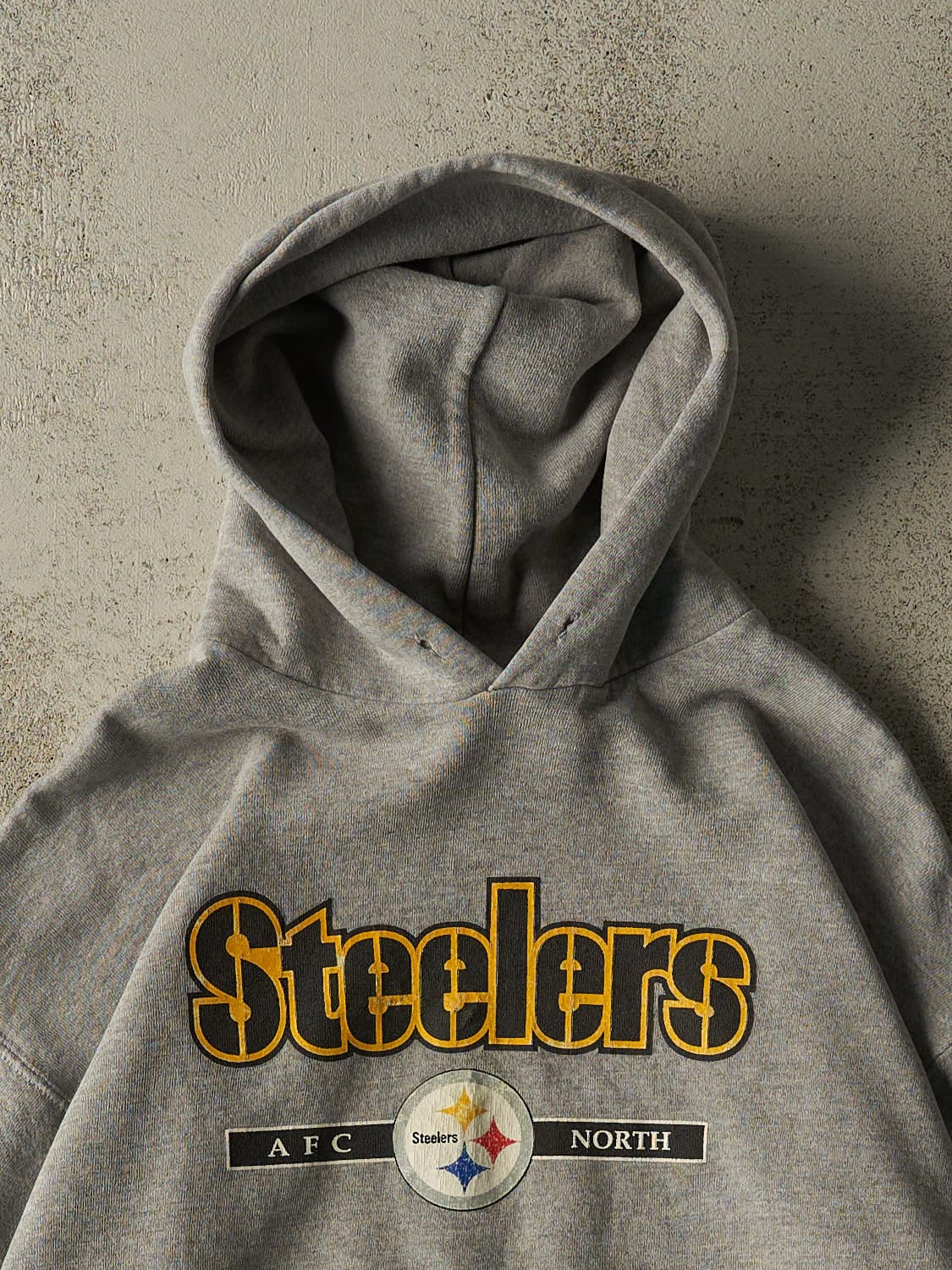 Vintage Y2K Grey Pittsburgh Steelers Hoodie (M/L)
