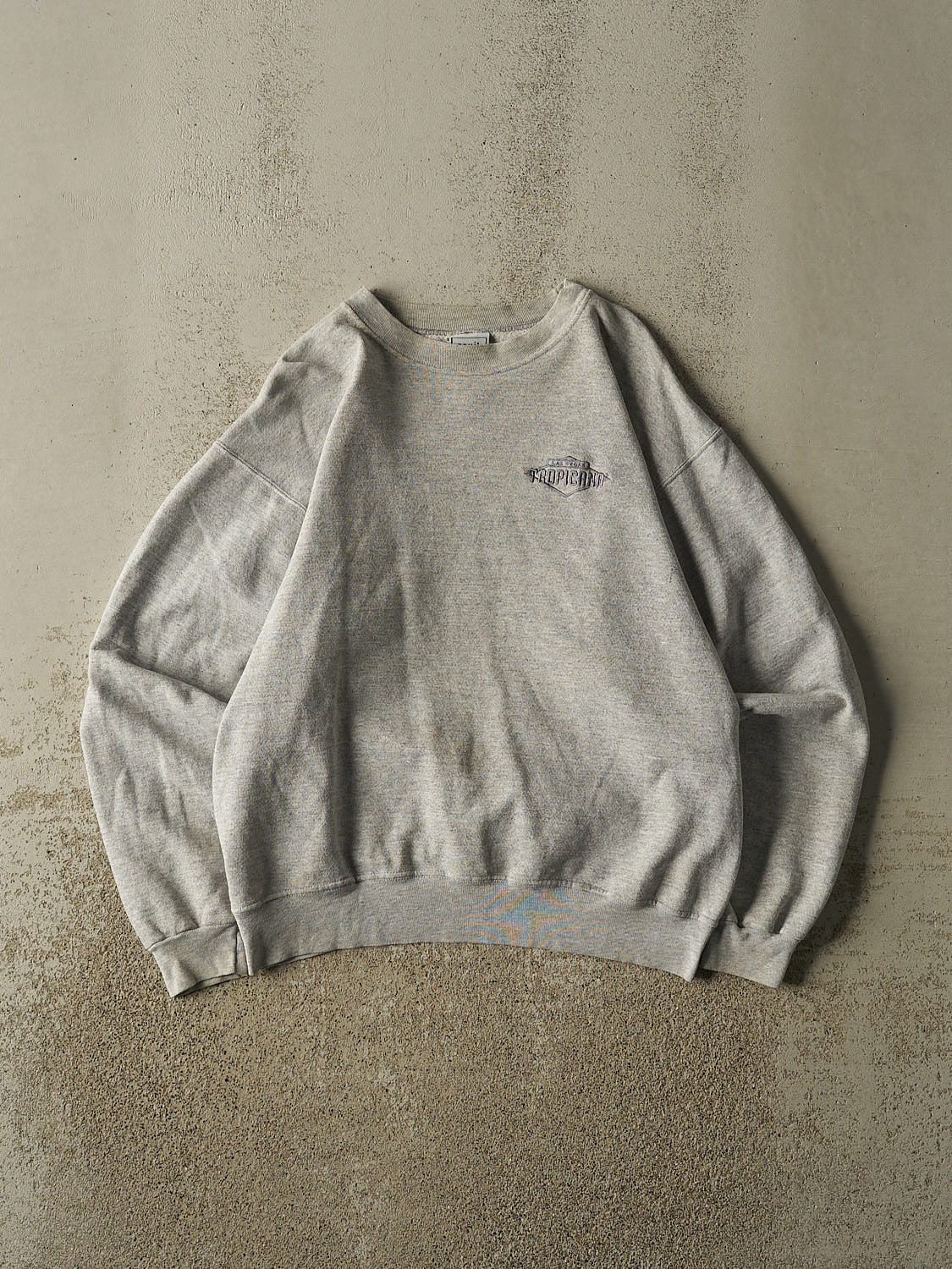 Vintage 90s Grey Tropicana Las Vegas Casino Embroidered Crewneck (S/M)