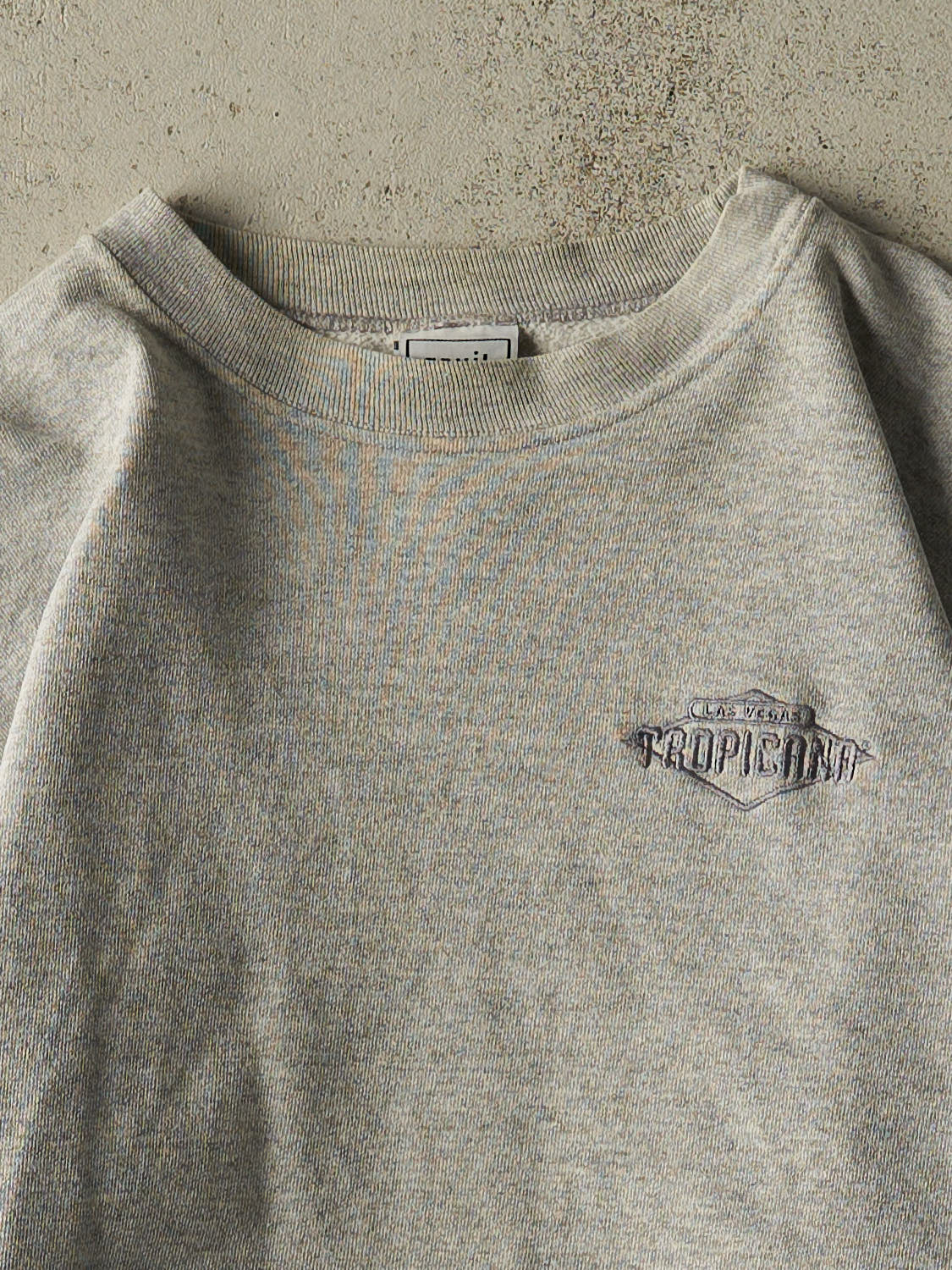 Vintage 90s Grey Tropicana Las Vegas Casino Embroidered Crewneck (S/M)