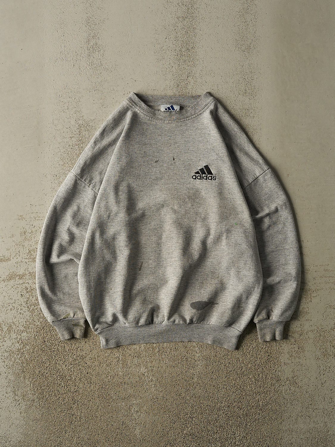 Vintage 90s Grey Adidas Embroidered Crewneck (L/XL)