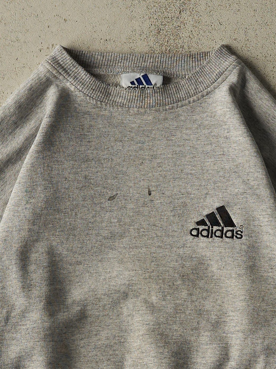 Vintage 90s Grey Adidas Embroidered Crewneck (L/XL)