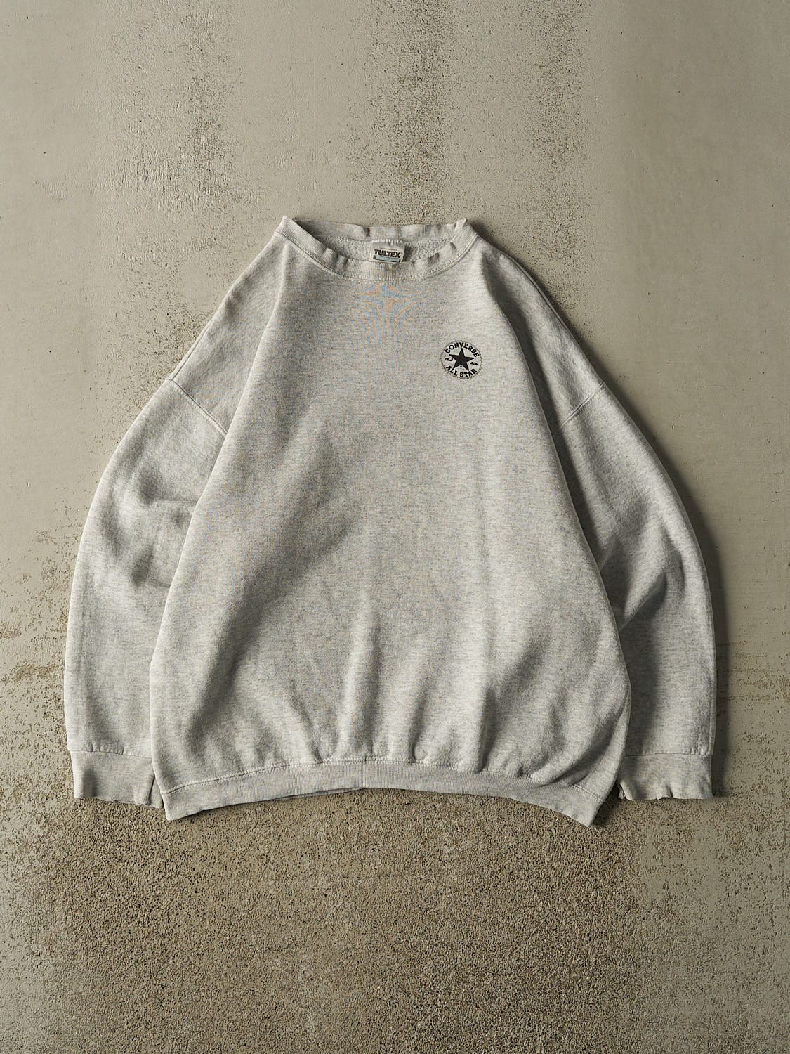 Vintage 90s  Heather Grey Converse All Star Logo Crewneck (L/XL)