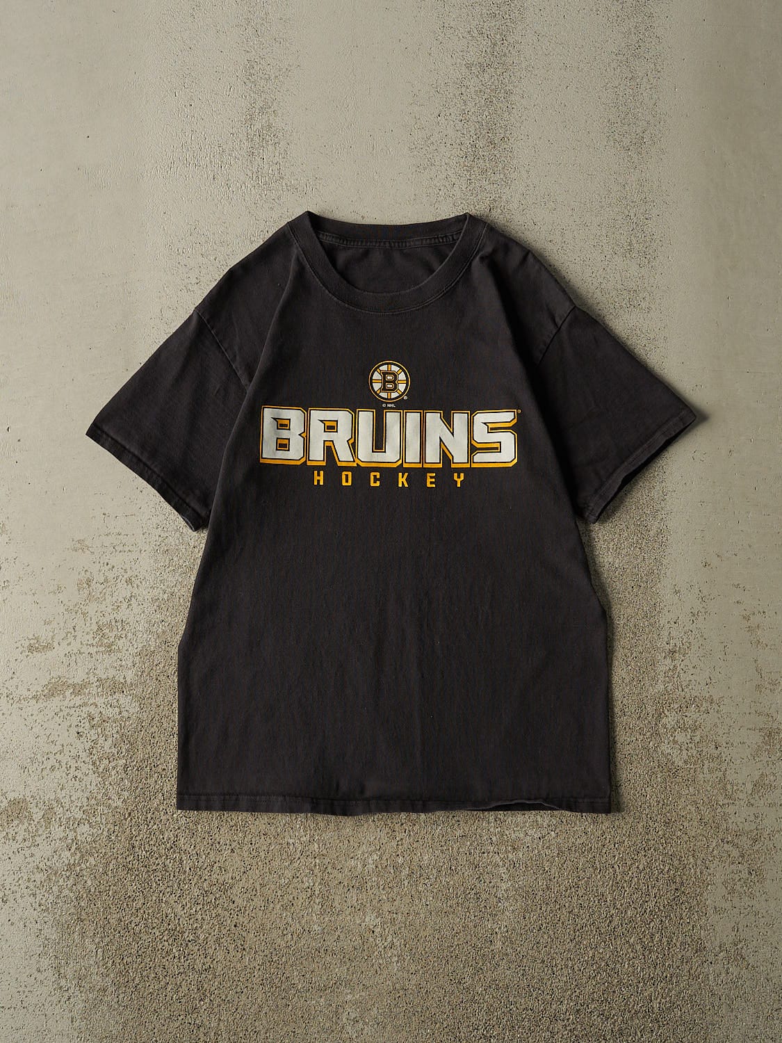 Vintage 90s Black Boston Bruins Tee (S/M)