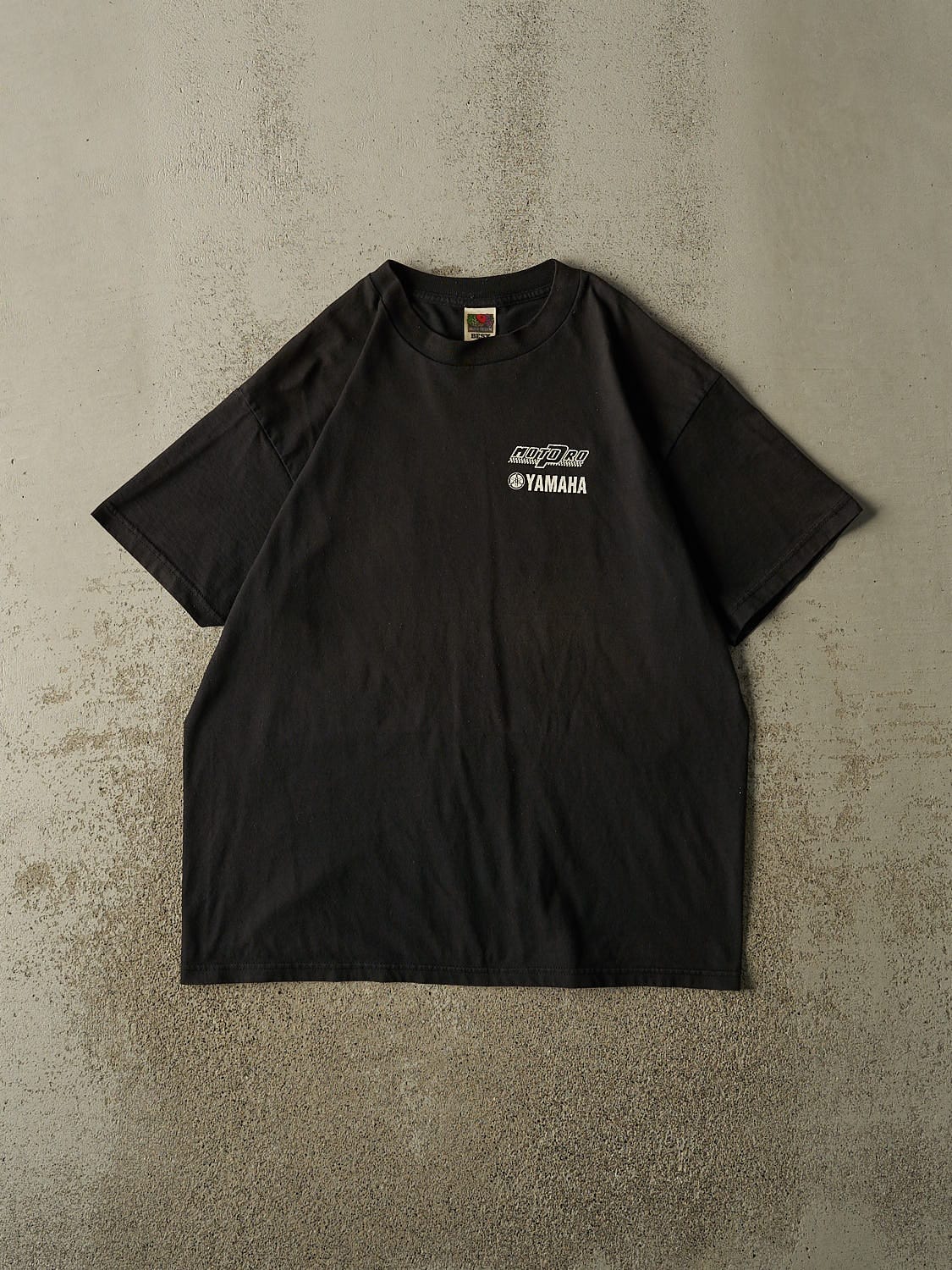 Vintage 90s Faded Black Yamaha Racing Tee (XL)