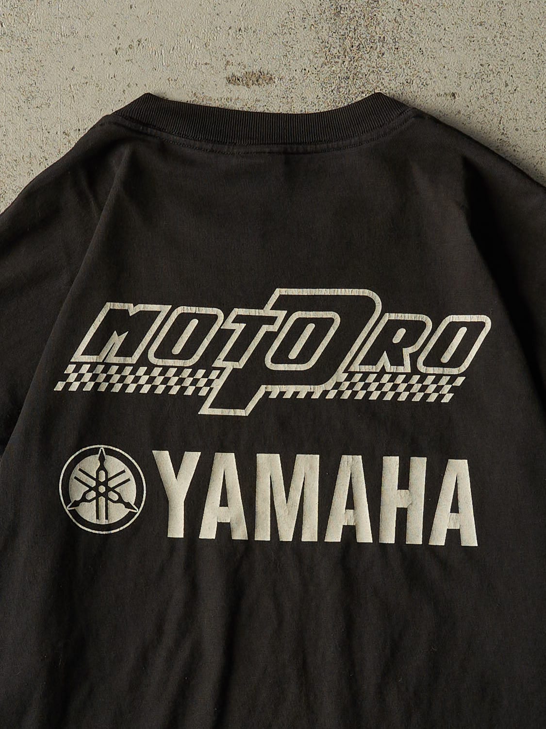 Vintage 90s Faded Black Yamaha Racing Tee (XL)