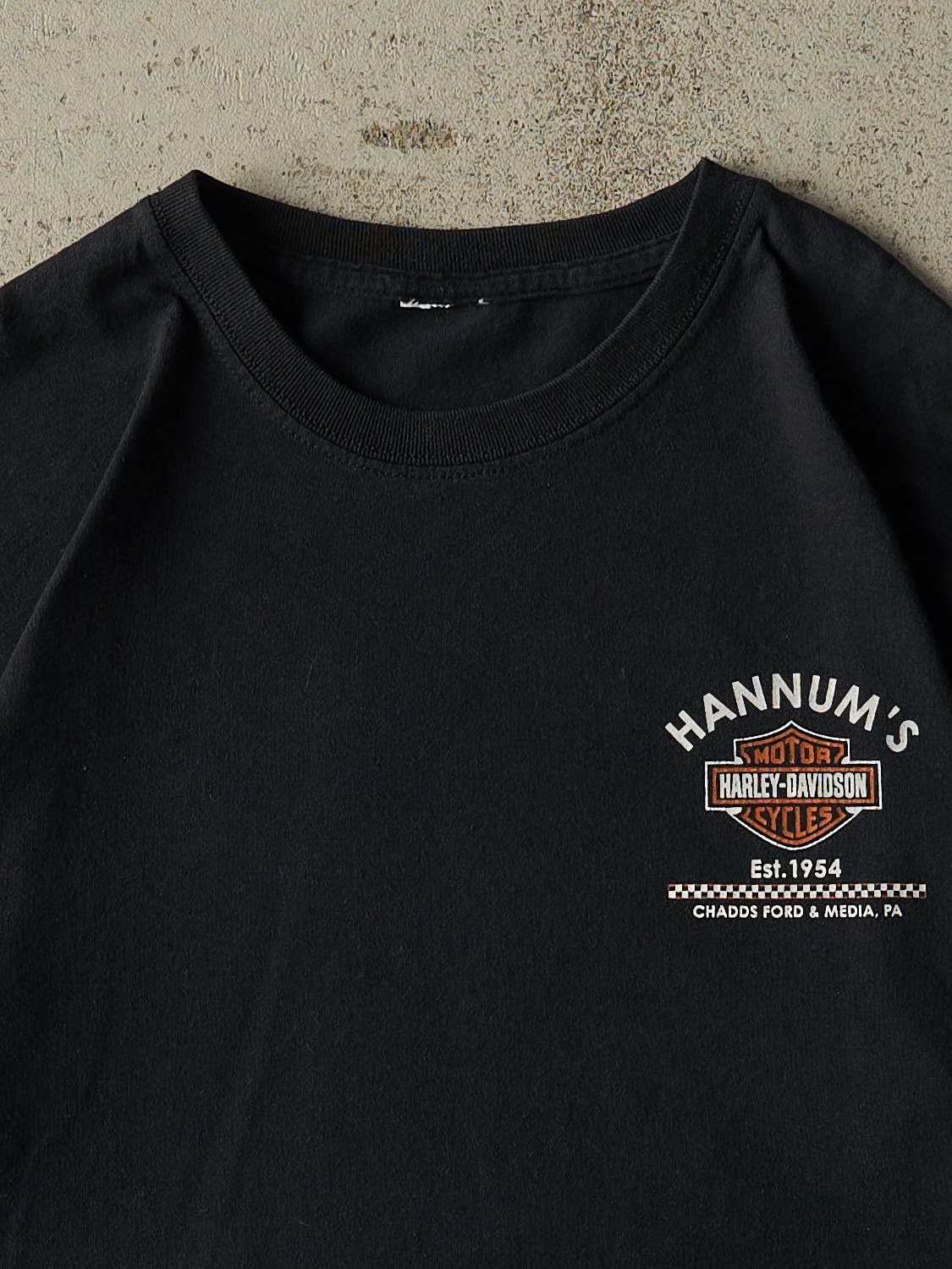 Vintage Y2K Black Harley Davidson Chadds Ford & Media, PA Tee (M/L)